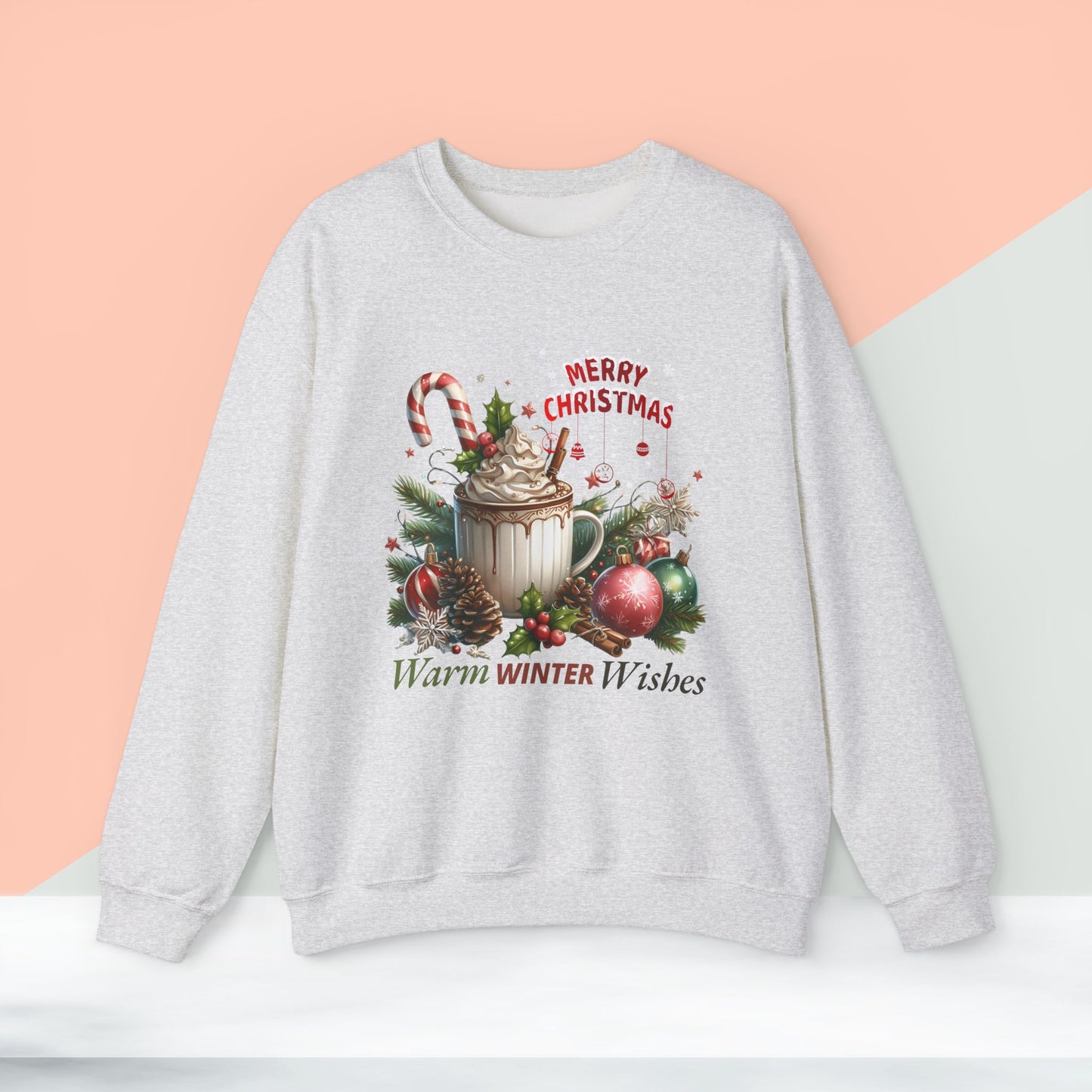 Warm Winter Wishes Christmas Sweatshirt - Unisex Heavy Blend, Merry Christmas, Festive, Christmas Gift, Crewneck, merry Christmas Sweatshirt, Christmas Sweatshirt Christmas Gift, Festive Sweatshirt.