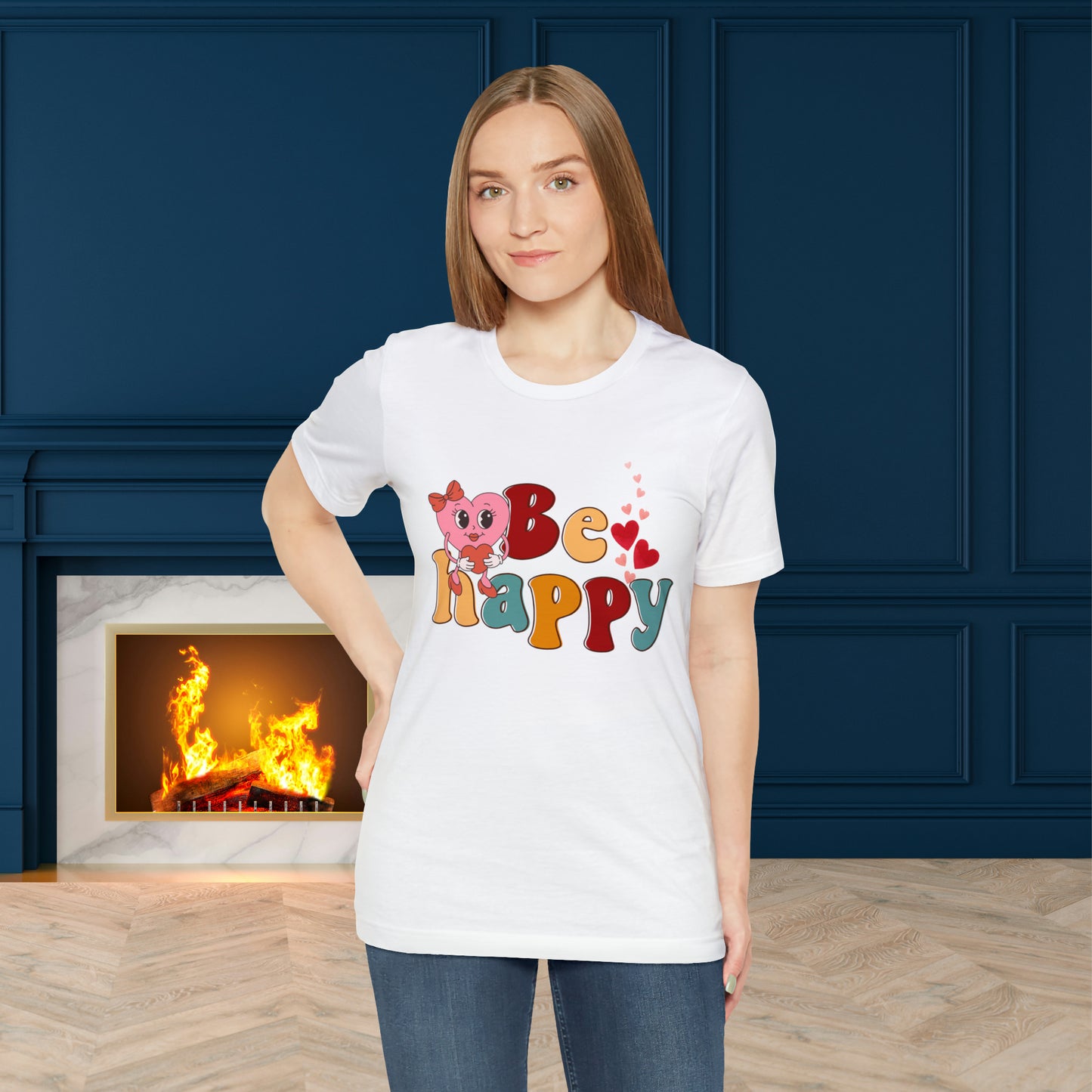 Happy valentines day Unisex Jersey Short Sleeve Tee