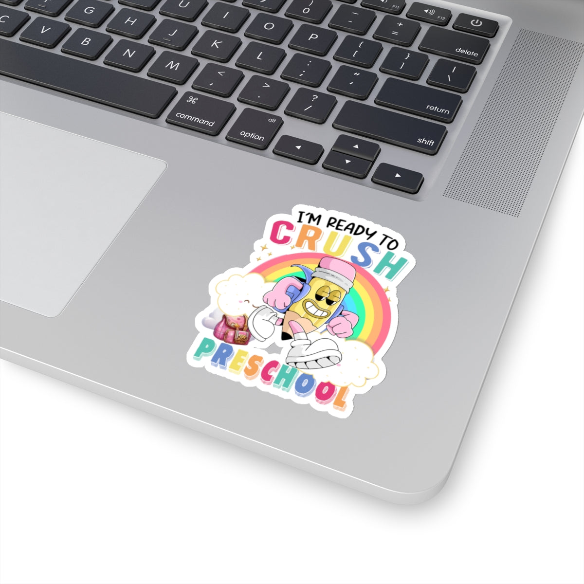 I Am Ready Crush Preschool Back To School Kiss-Cut Stickers, First Grade Squad Kiss-Cut Stickers, Gift for First graders, Ready for School, Back to Learning.