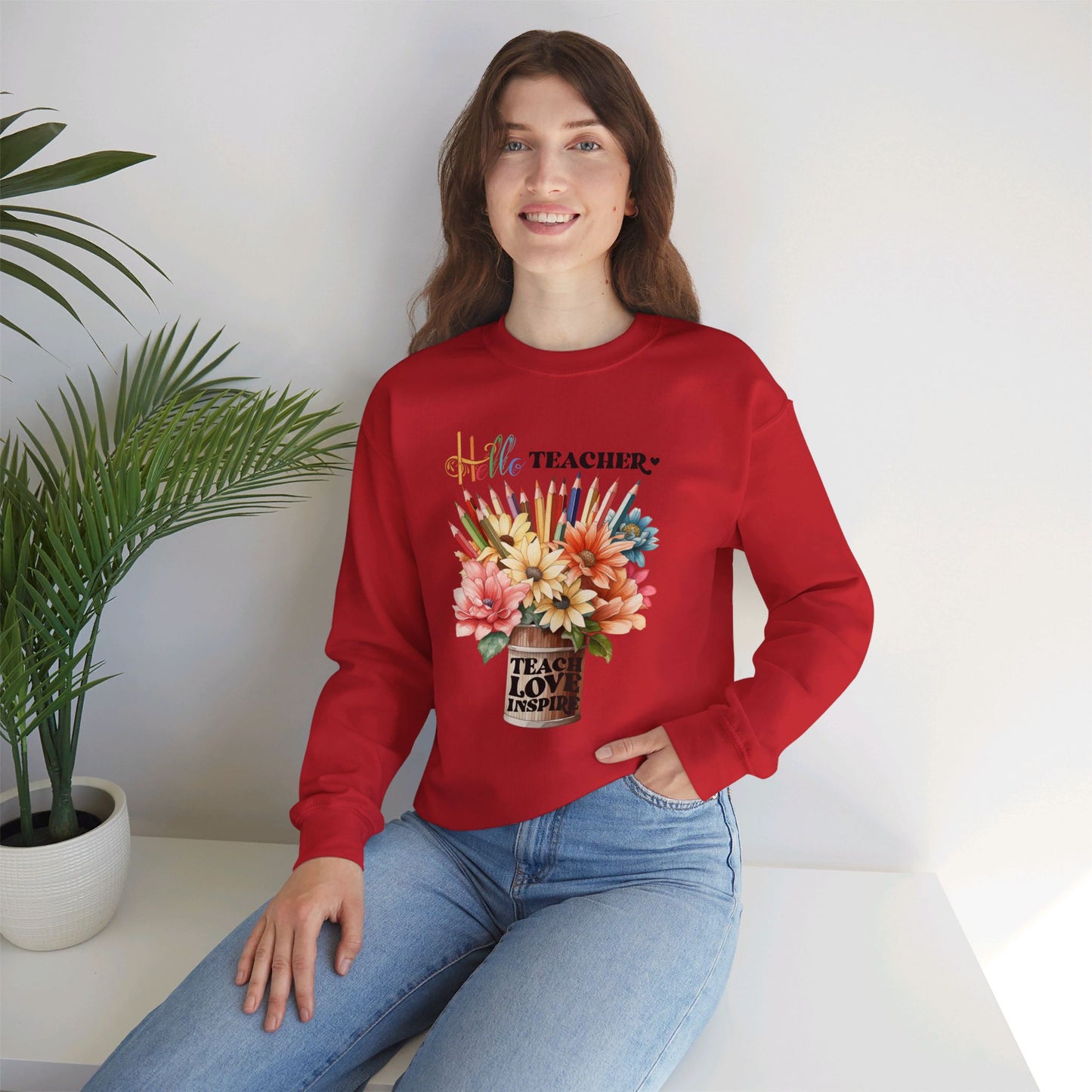 We Love Teachers Sweatshirt, Back To school unisex heavy blend crewneck sweatshirt, Teacher Back To school Sweatshirt. First Day Vibes Sweatshirt.