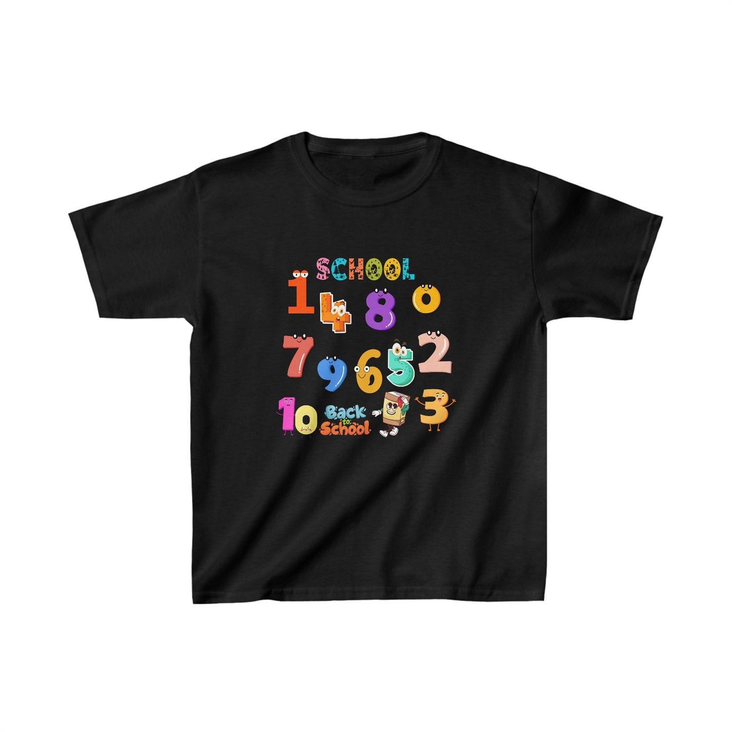 123 Back To School Kids Heavy Cotton™ Tee, Back to school Kids Shirt, 1st Day Of School Shirt, Back To School Cotton T-Shirt.