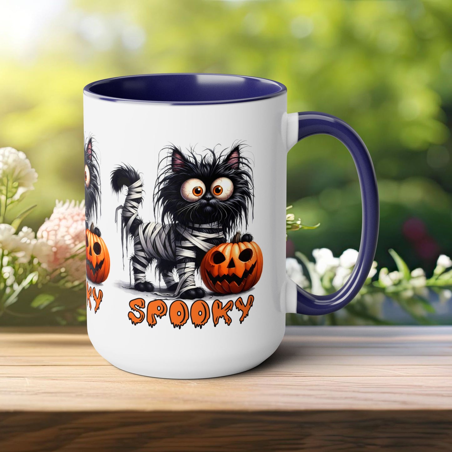 Spooky Happy Halloween Coffee Mug, Let's Go Halloween Coffee Mug, Trick or Treat Halloween Coffee Mug, Cute Ghost Coffee Mug, Spooky Season Halloween Coffee Mug.