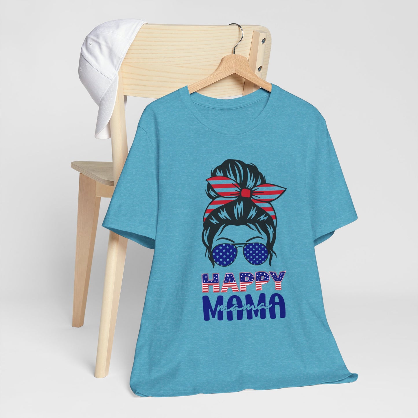 4th of July T-Shirt, Happy Mama T-Shirt, Fourth of July unisex jersey short sleeve.