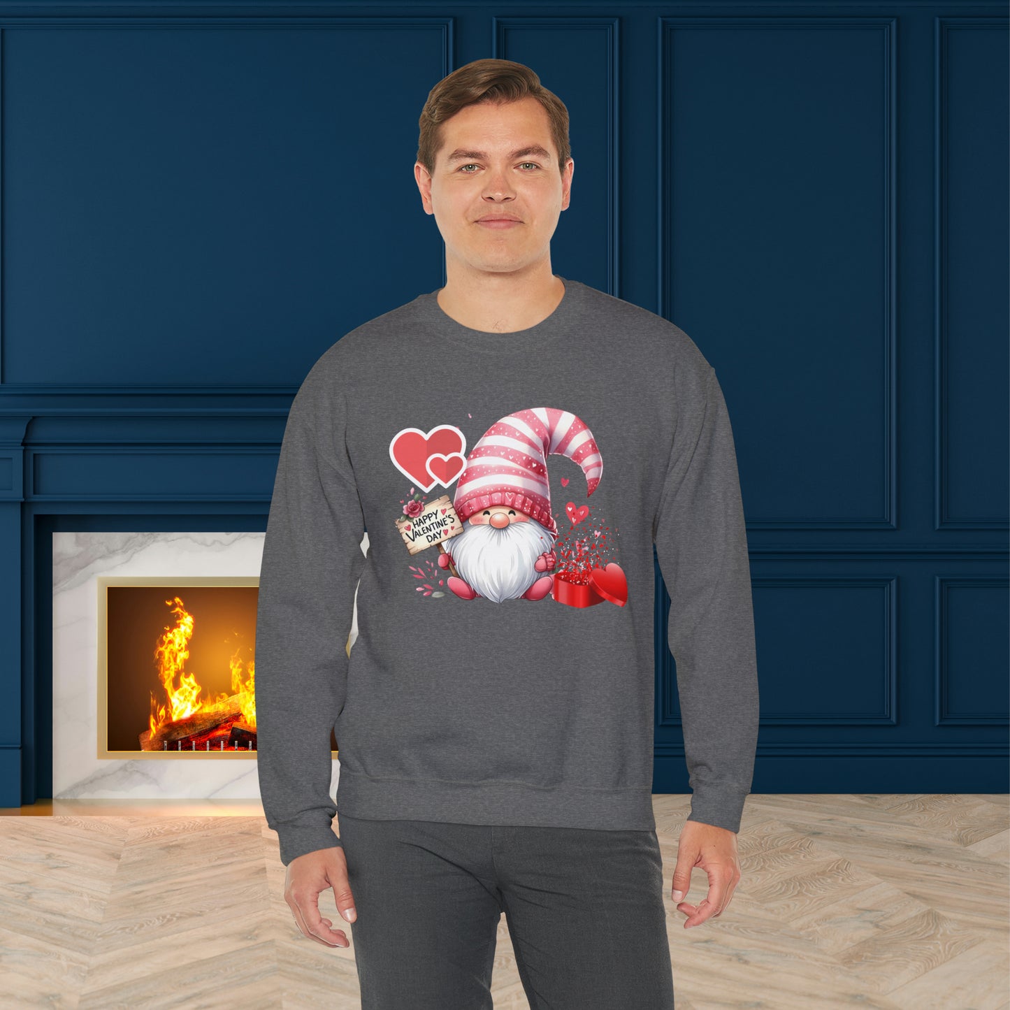 Happy valentines day Unisex Heavy Blend™ Crewneck Sweatshirt