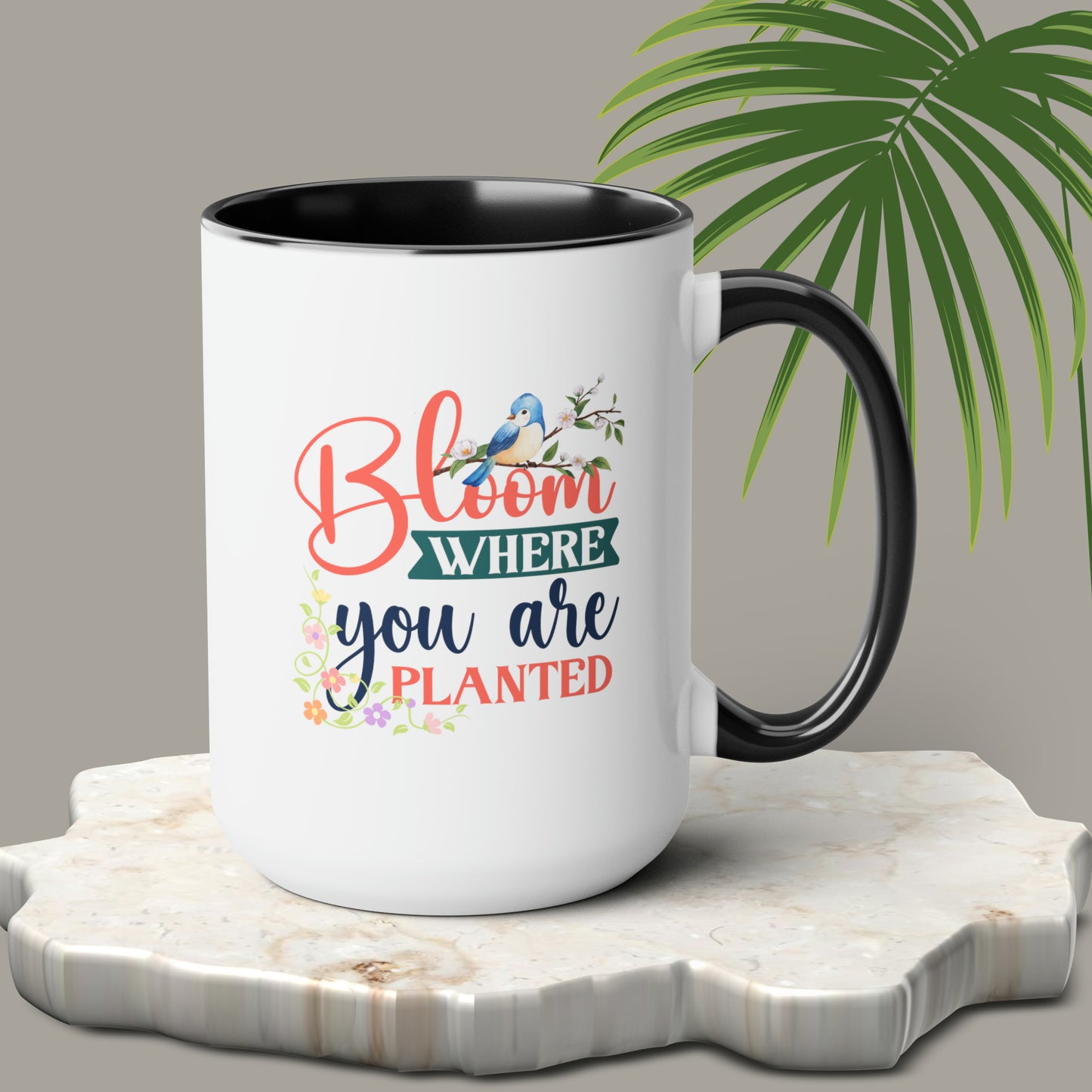 Spring time two-Tone Coffee Mugs, 15oz
