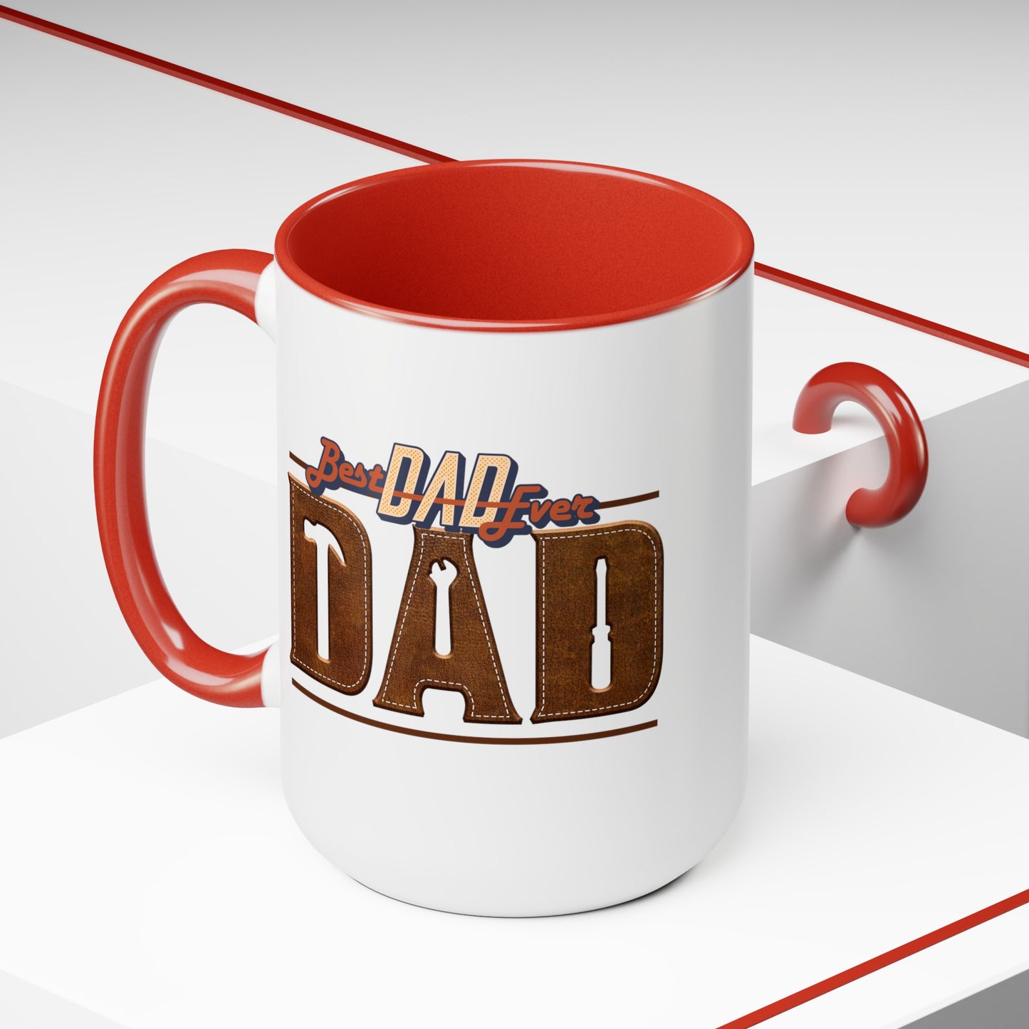 Happy father's dayTow-Tone Coffee Mug.15oz, Gift for Dad, Daddy's Coffee Mug