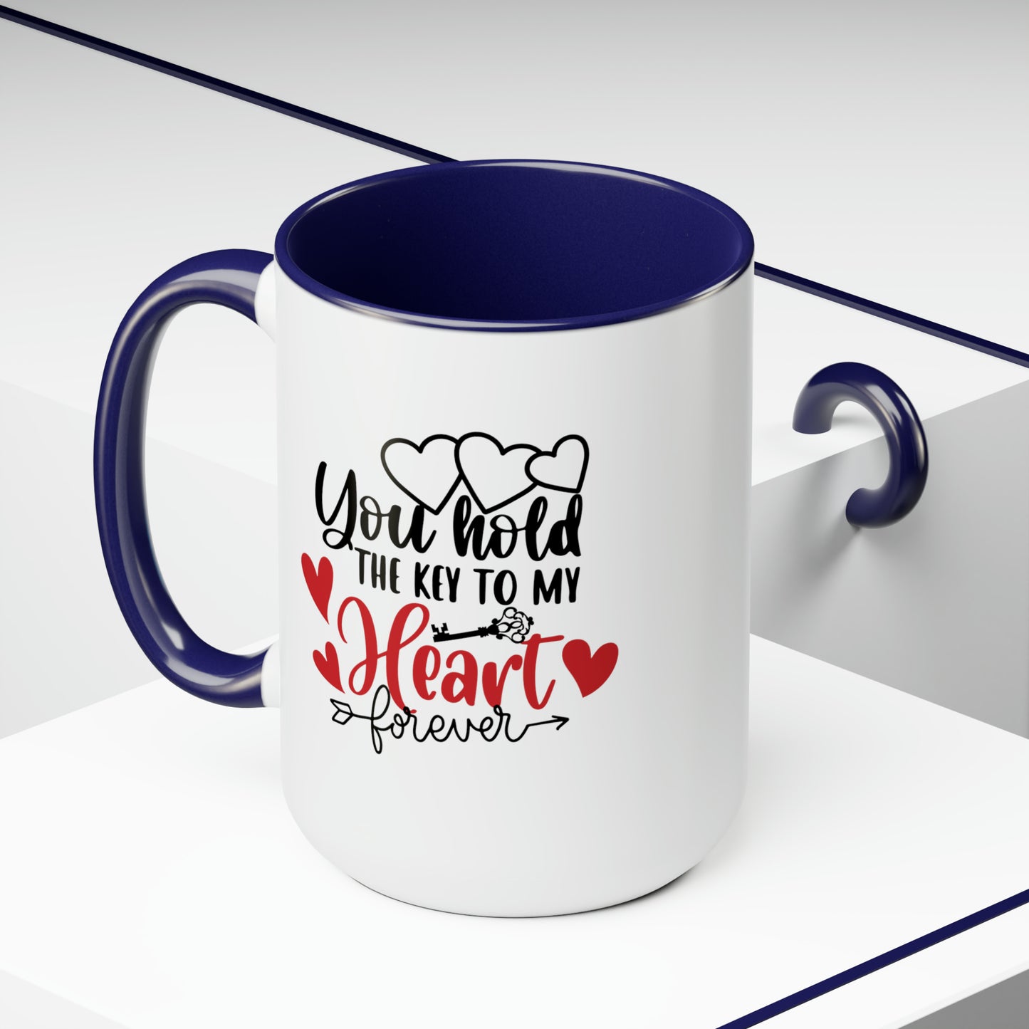 Happy valentines day Two-Tone Coffee Mugs, 15oz