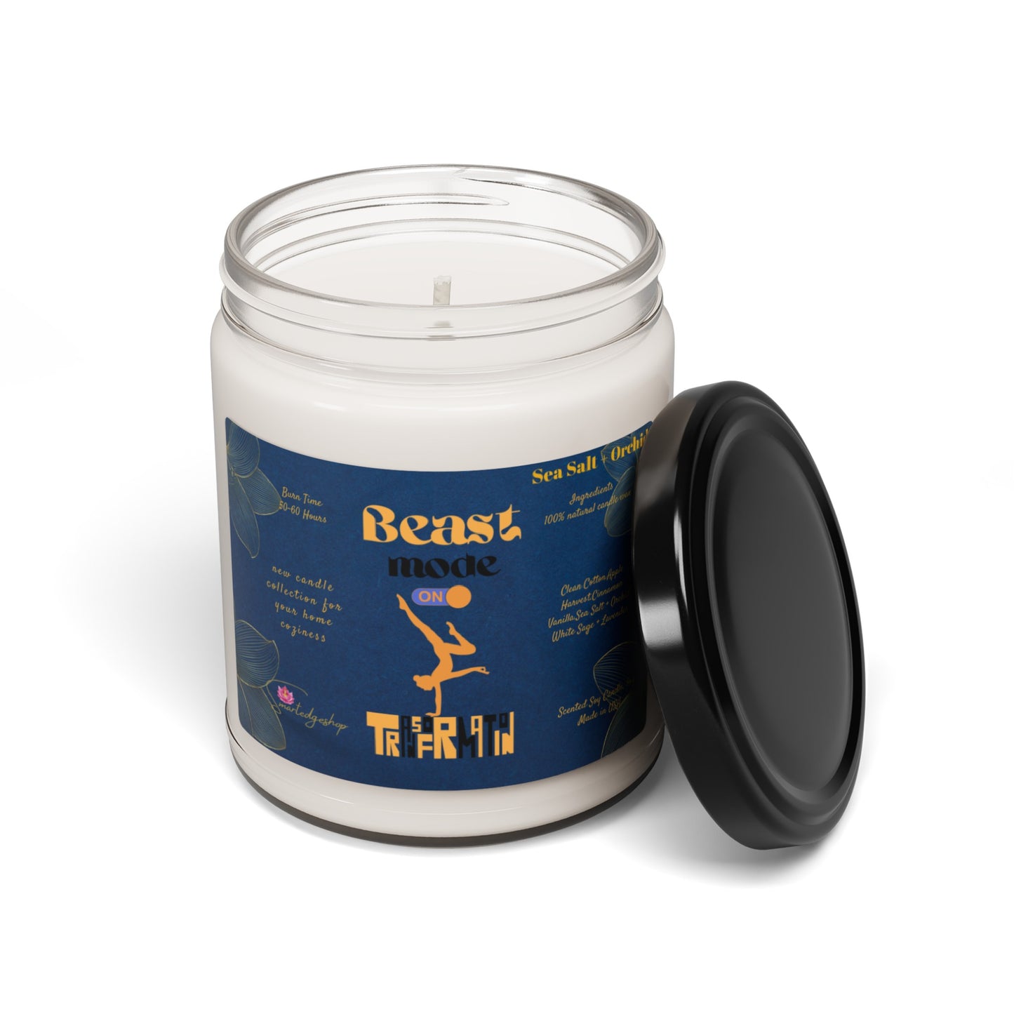 Beast Mode On Yoga Scented Soy Candle, 9oz,Yoga , CuteCandle, Mindful Gift, Yoga lovers candle, Yoga Instructor Gift, Gift For Yoga lovers, Gift For Yogi.