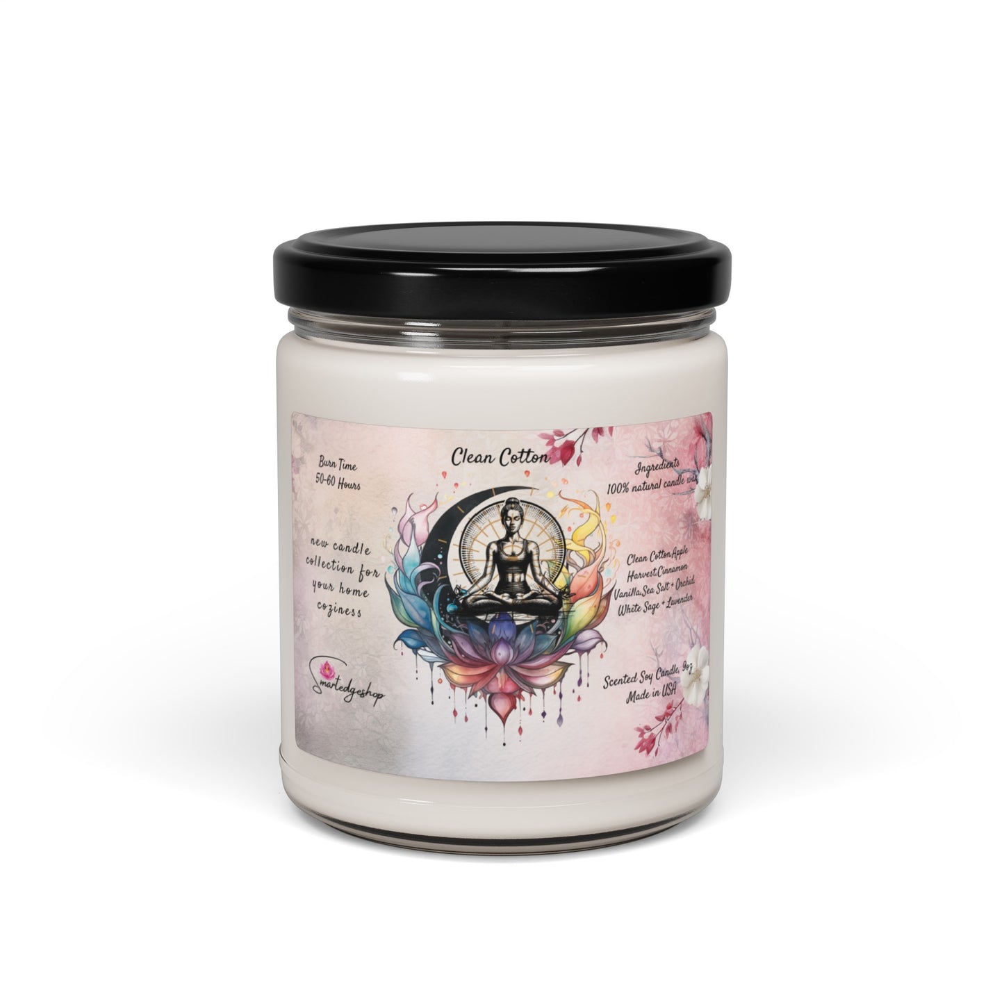 Yoga Scented Soy Candle, 9oz,Yoga , CuteCandle, Mindful Gift, Yoga lovers candle, Yoga Instructor Gift, Gift For Yoga lovers, Gift For Yogi.