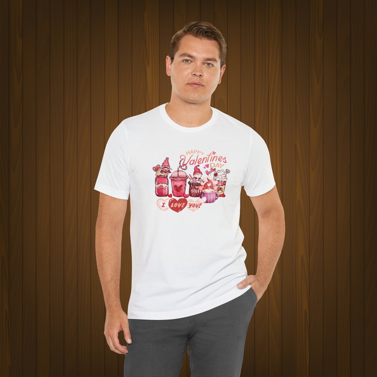 Happy valentines day Unisex Jersey Short Sleeve Tee