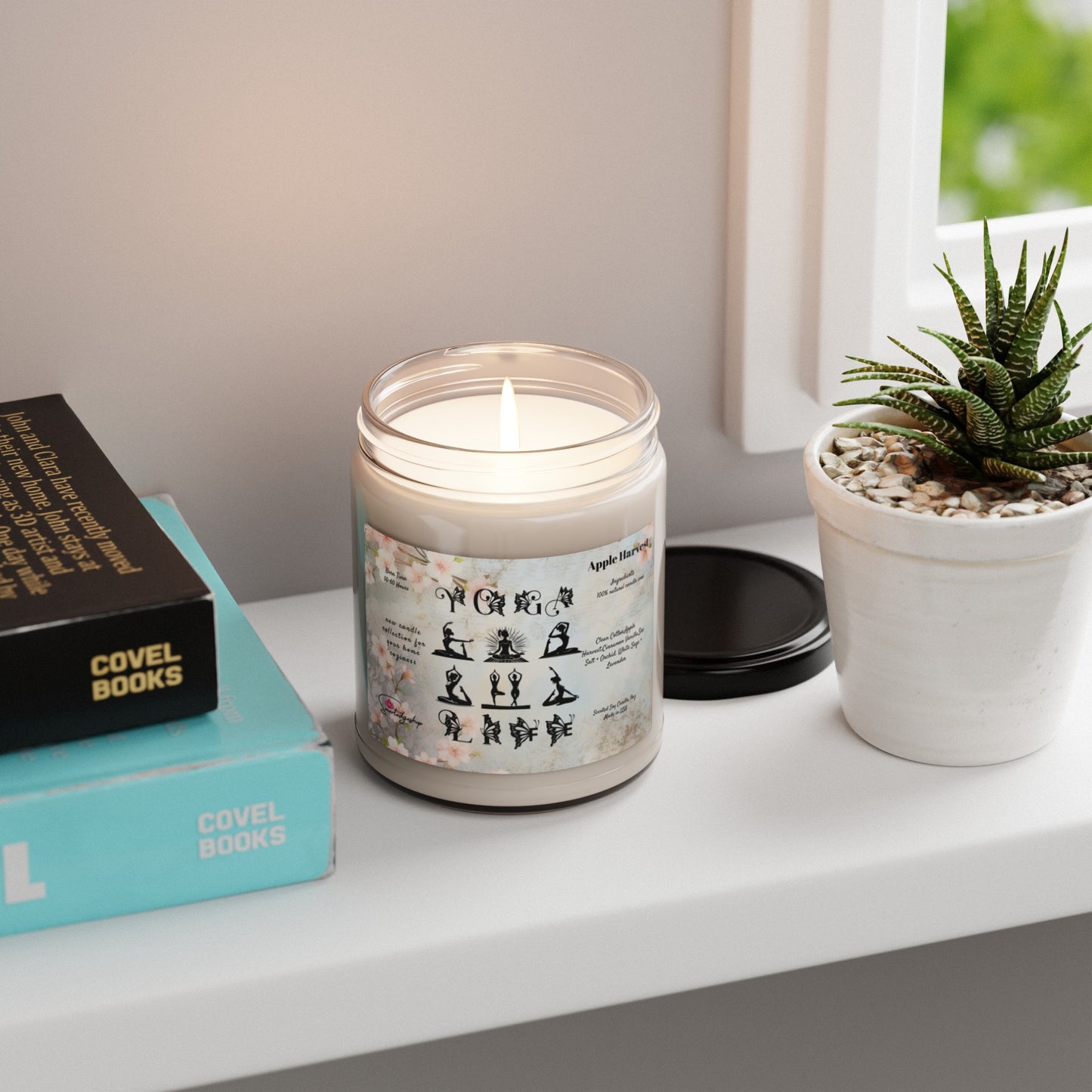 Yoga Life Yoga Scented Soy Candle, 9oz,Yoga , CuteCandle, Mindful Gift, Yoga lovers candle, Yoga Instructor Gift, Gift For Yoga lovers, Gift For Yogi.