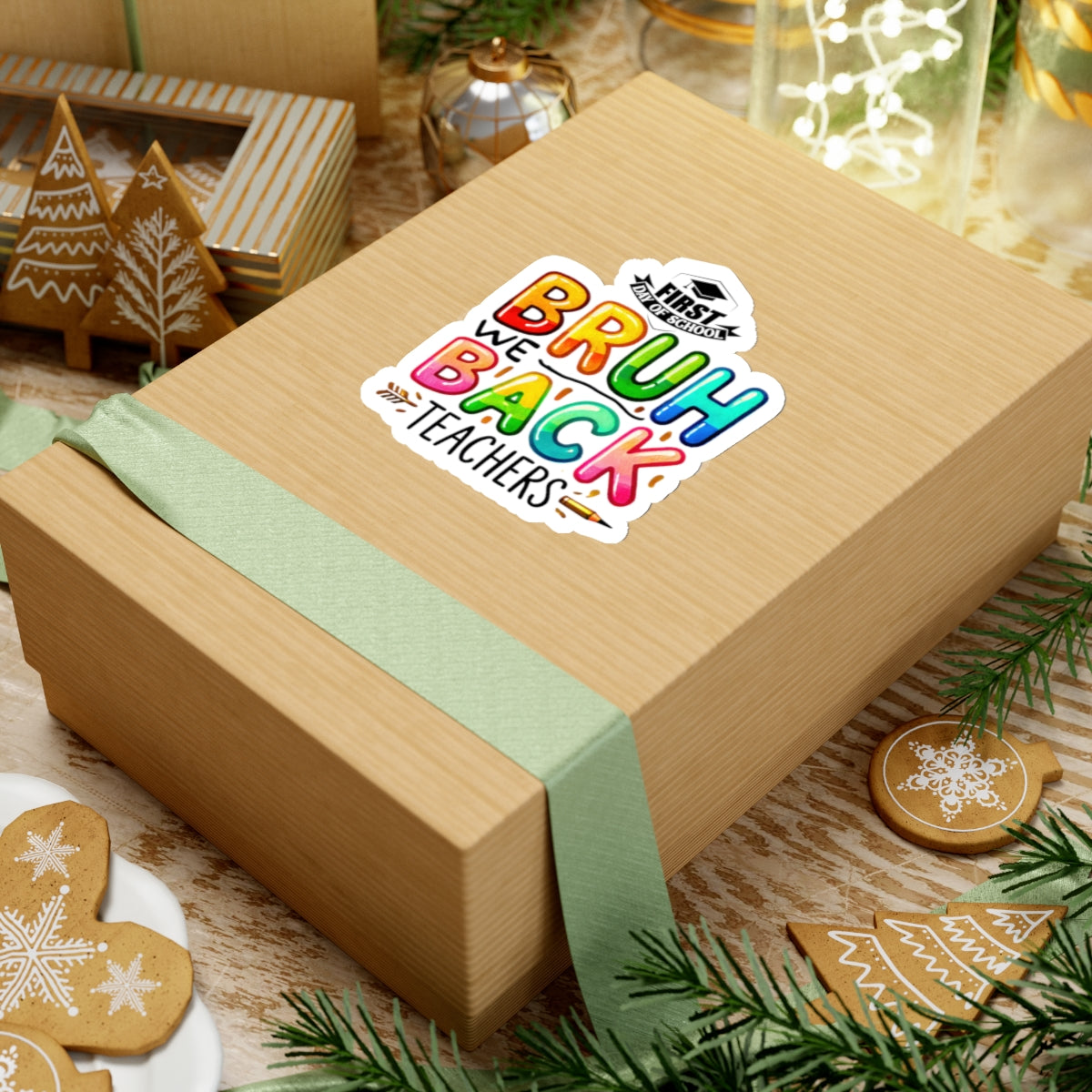 Bruh We Back Teachers Back To School Kiss-Cut Stickers, First Grade Squad Kiss-Cut Stickers, Gift for First graders, Ready for School, Back to Learning.