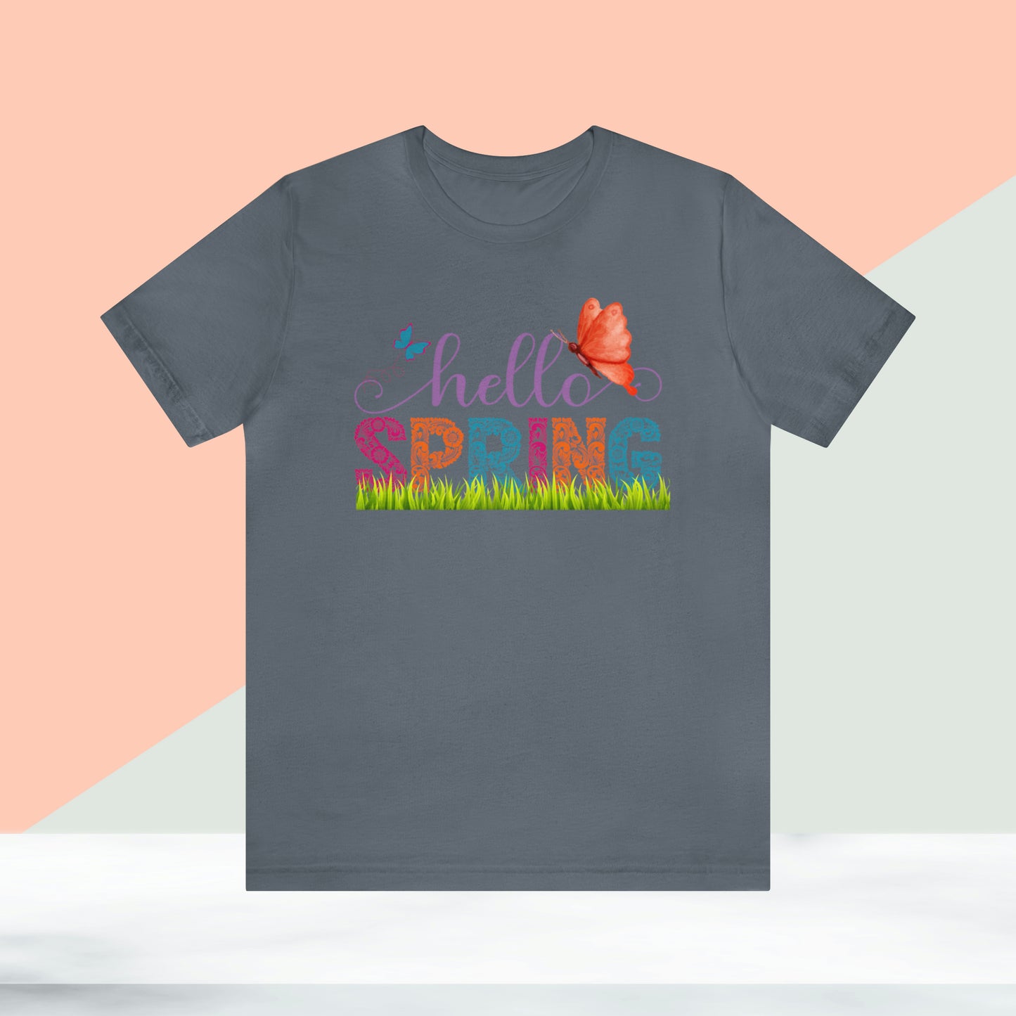 Hello Spring Unisex T-shirt, Spring Vibes Trendy Shirt.