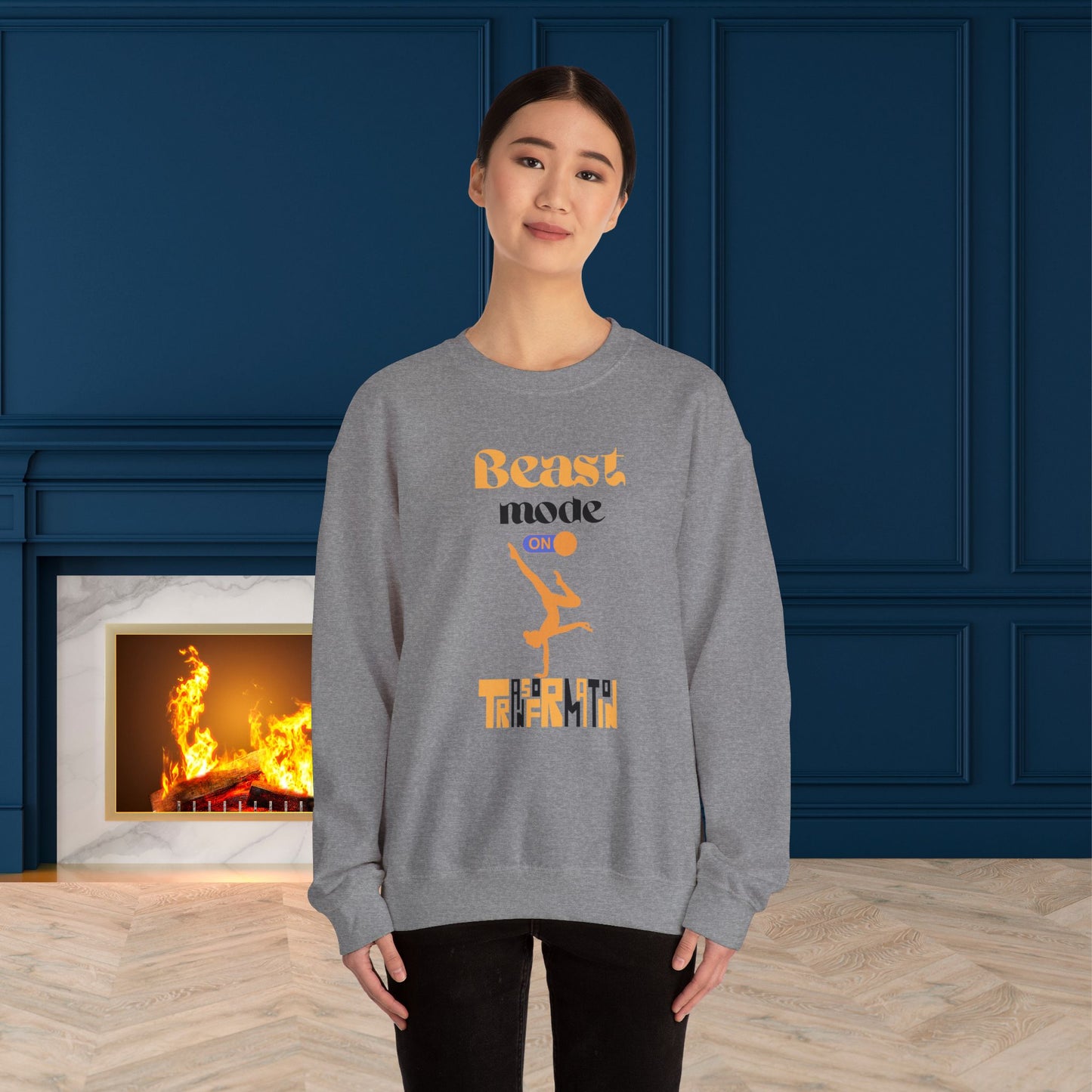 Beast Mode On Yoga unisex heavy blend crewneck sweatshirt,Yoga workout Sweatshirt,Yoga lovers Sweatshirt, Yoga Instructor Gift, Gym Sweatshirt, Gift For Yoga lovers, Gift For Yogi.