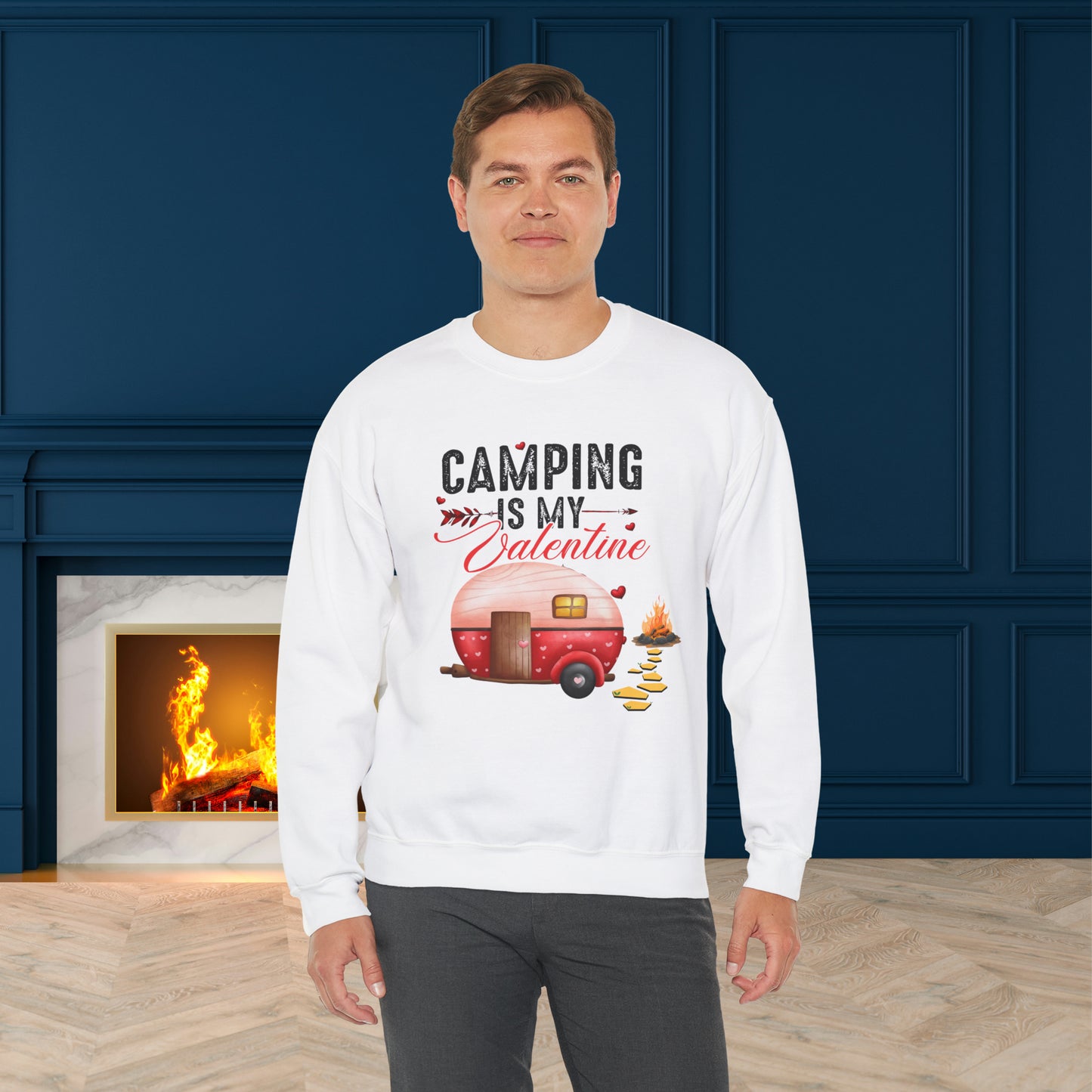 Happy valentines day Unisex Heavy Blend™ Crewneck Sweatshirt
