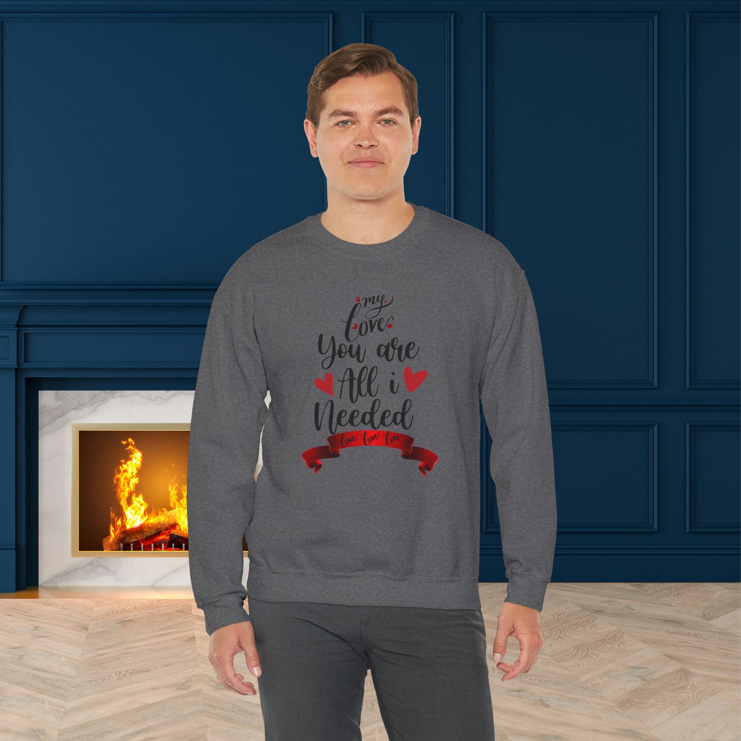Happy valentines day Unisex Heavy Blend™ Crewneck Sweatshirt