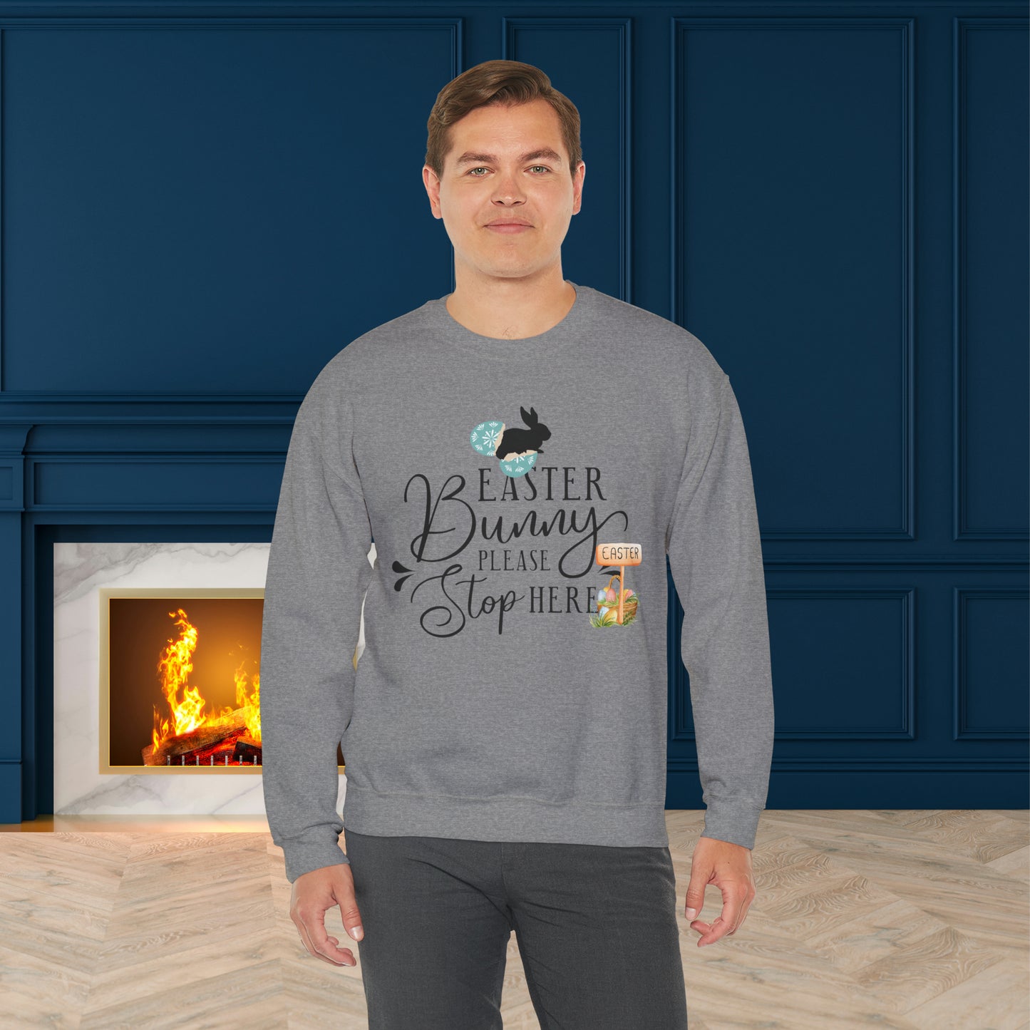 Easter Bunny Unisex Crewneck Sweatshirt
