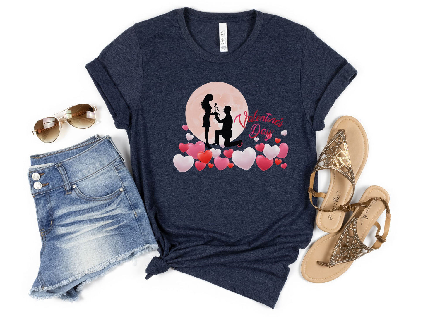 Happy valentines day Unisex Jersey Short Sleeve Tee