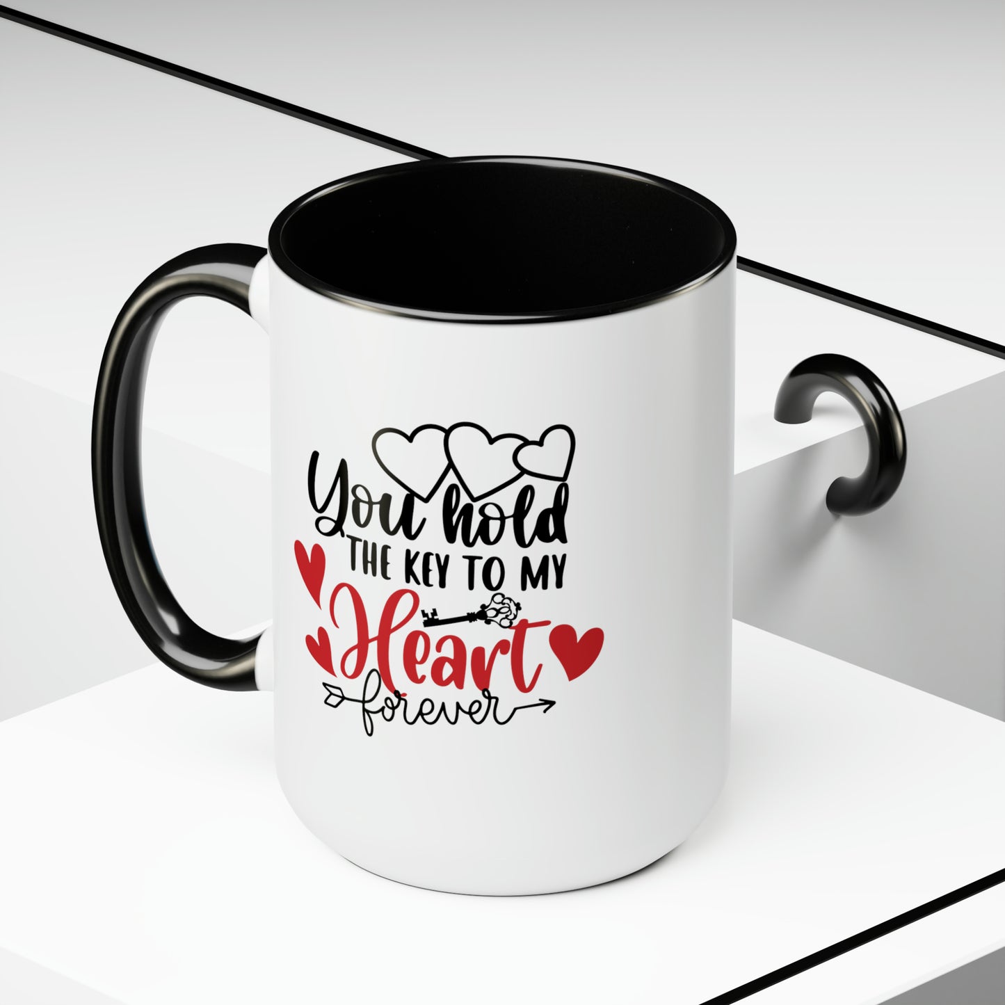 Happy valentines day Two-Tone Coffee Mugs, 15oz