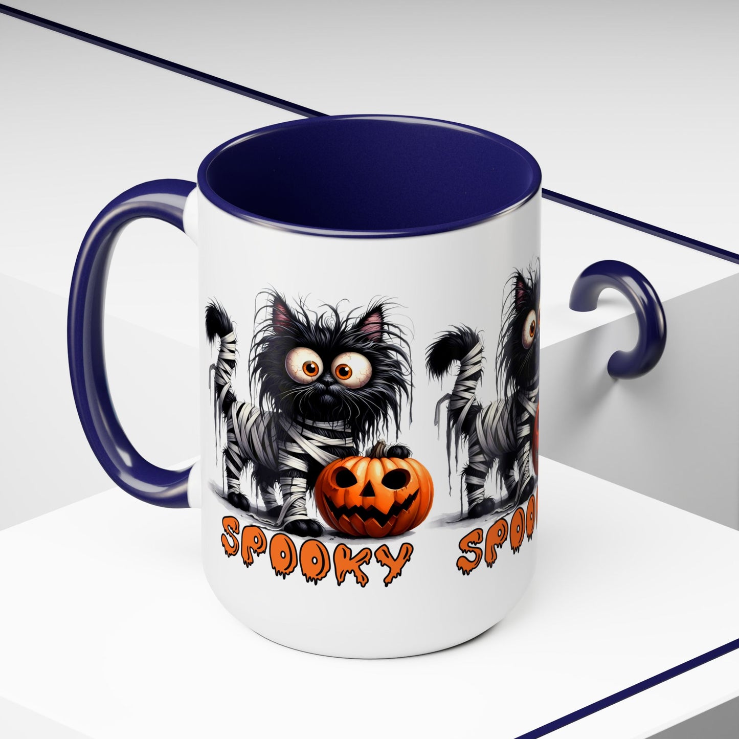 Spooky Happy Halloween Coffee Mug, Let's Go Halloween Coffee Mug, Trick or Treat Halloween Coffee Mug, Cute Ghost Coffee Mug, Spooky Season Halloween Coffee Mug.