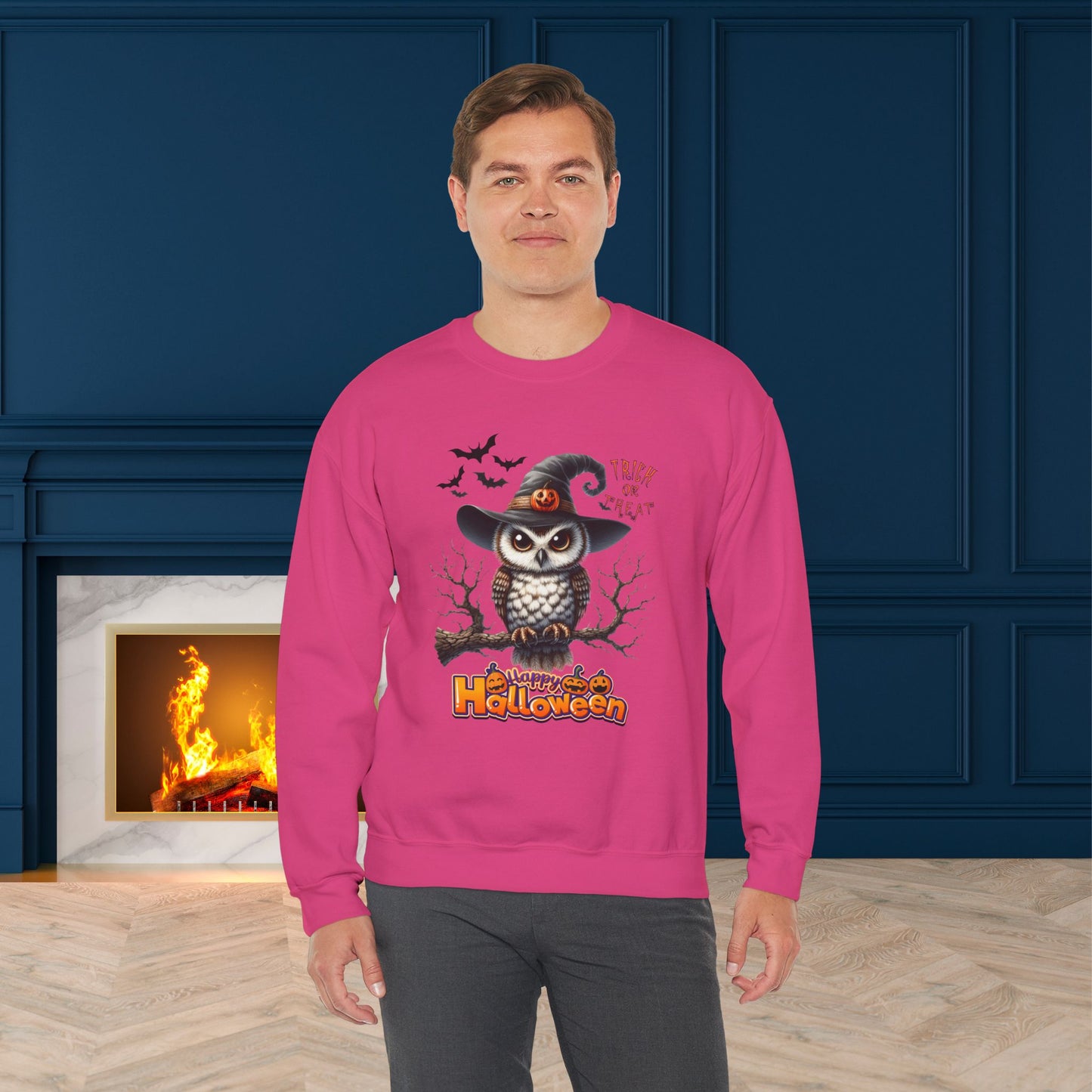 Happy Halloween Sweatshirt, Happy Halloween Sweatshirt - Unisex Heavy Blend Crewneck, Halloween Sweatshirt, Cute Spooky Ghost sweatshirt.
