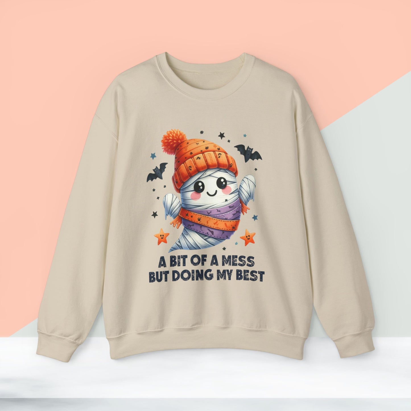 Halloween Sweatshirt, Happy Halloween Sweatshirt - Unisex Heavy Blend Crewneck, Halloween Sweatshirt, Cute Spooky Ghost sweatshirt.