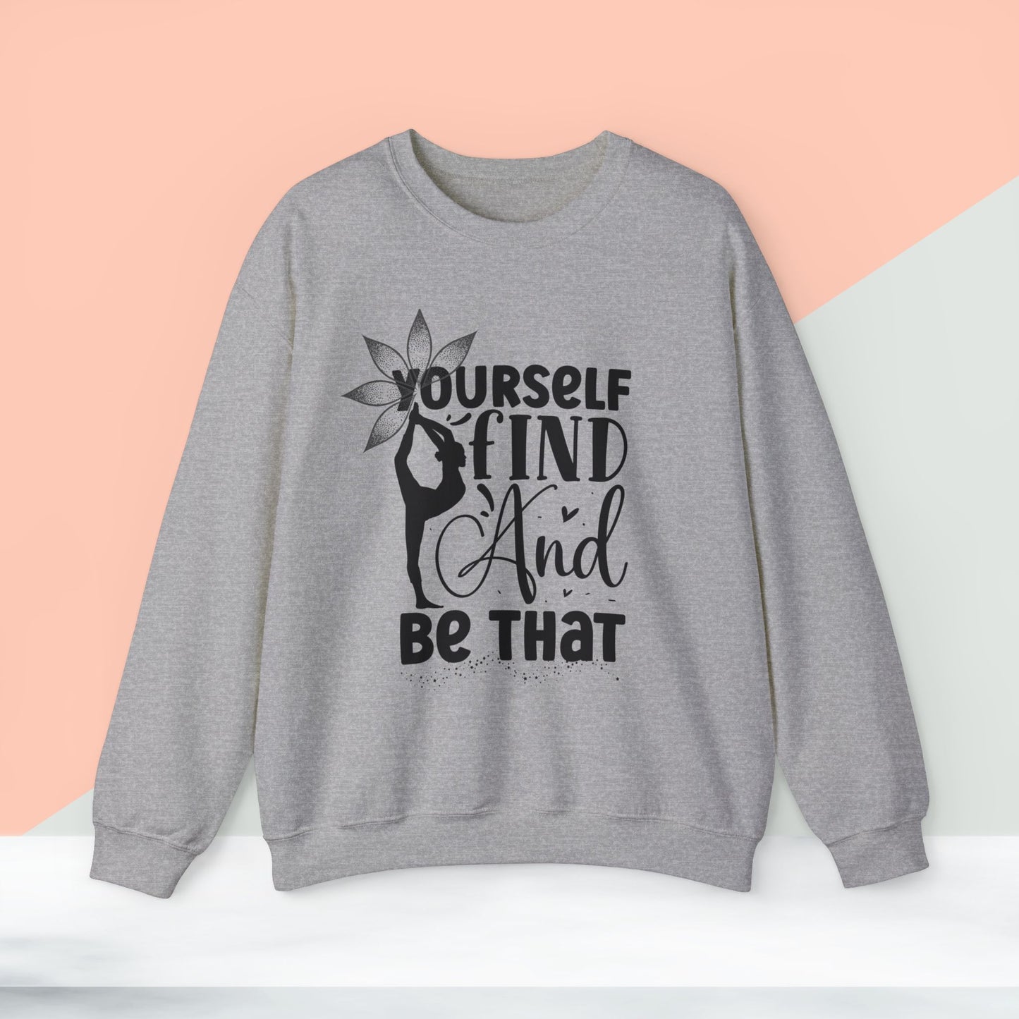 Find Yourself Yoga unisex heavy blend crewneck sweatshirt,Yoga workout Sweatshirt,Yoga lovers Sweatshirt, Yoga Instructor Gift, Gym Sweatshirt, Gift For Yoga lovers, Gift For Yogi.