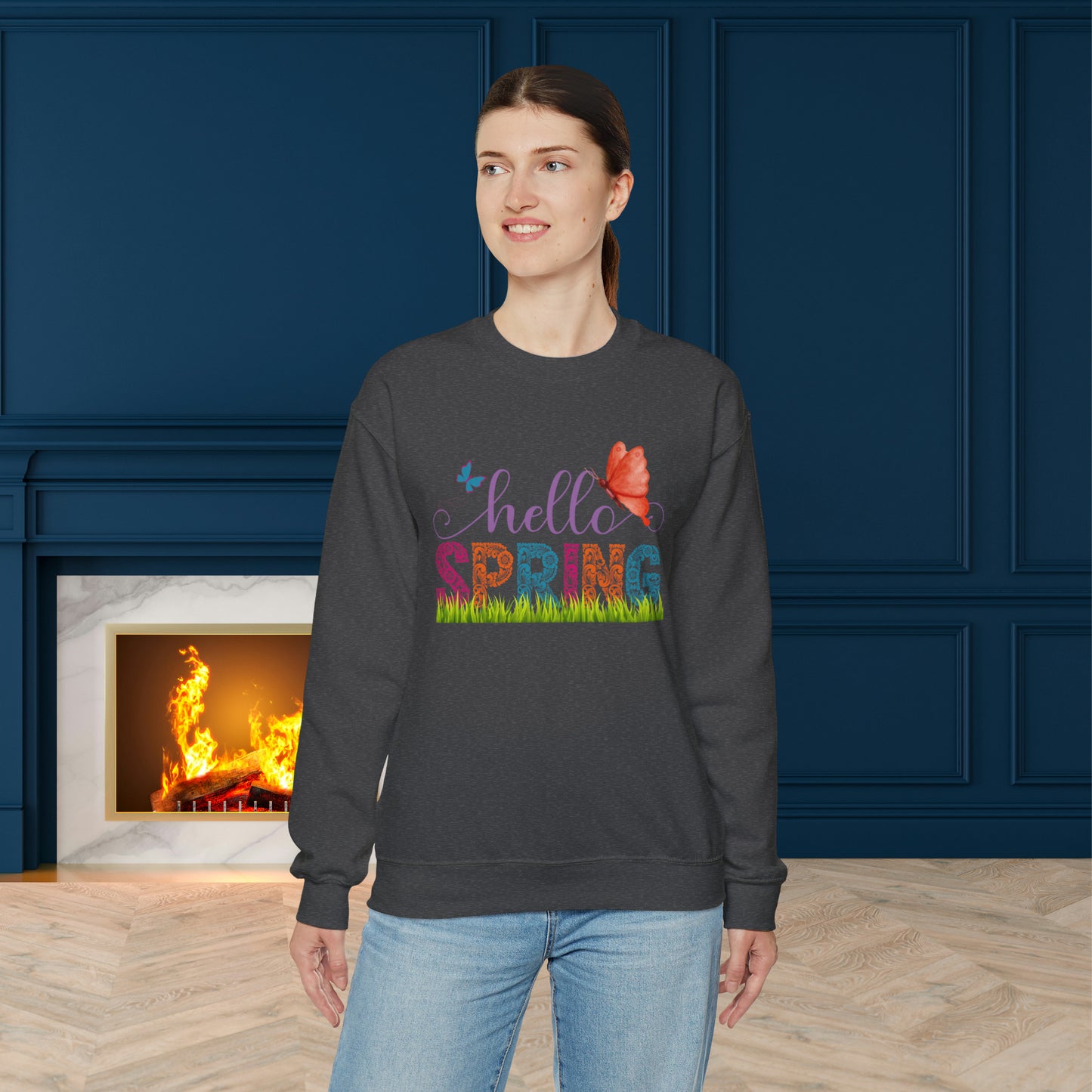 Hello Spring Unisex Crewneck Sweatshirt