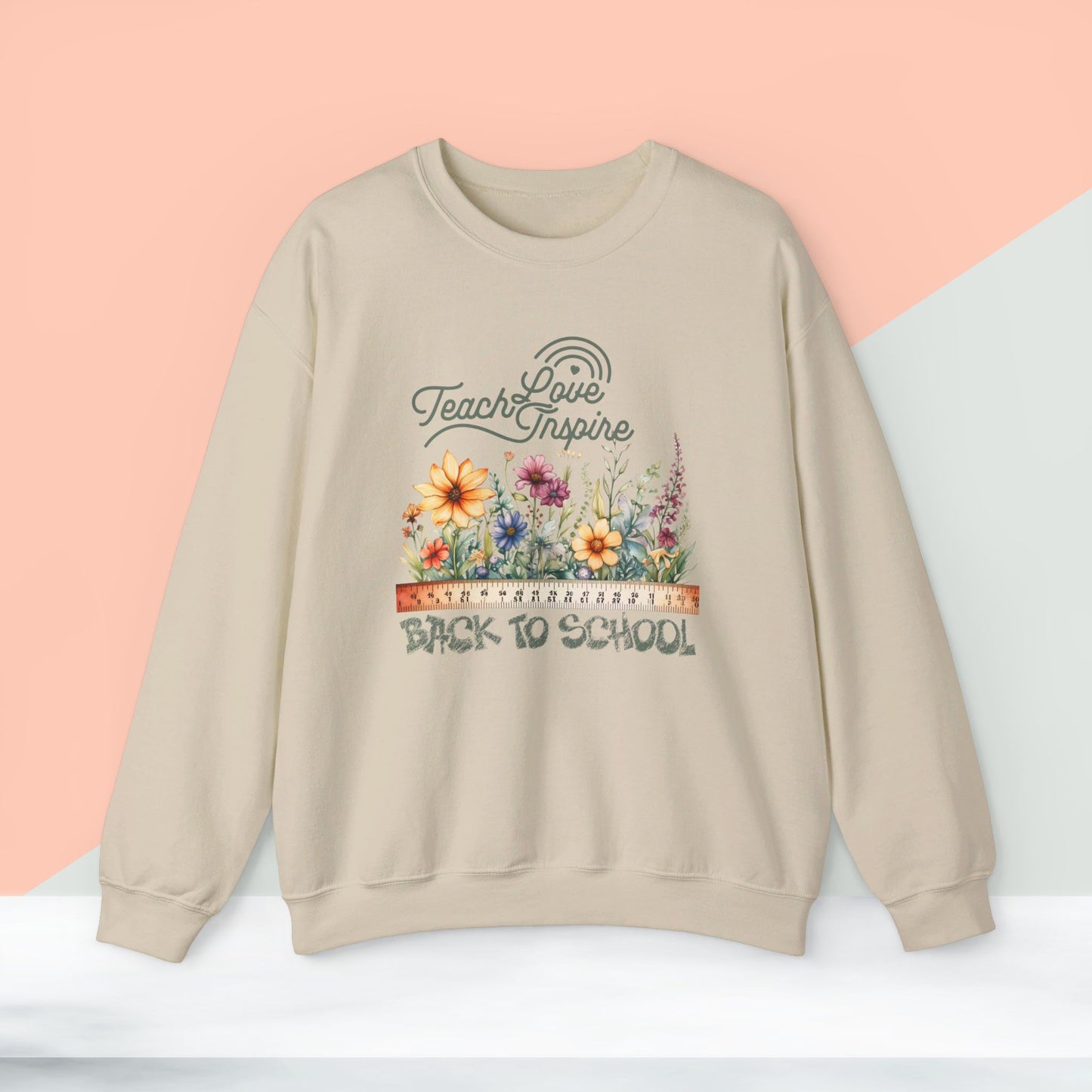 Back To school unisex heavy blend crewneck sweatshirt, We Love Teachers Sweatshirt,Teacher Back To school Sweatshirt. First Day Vibes Sweatshirt.