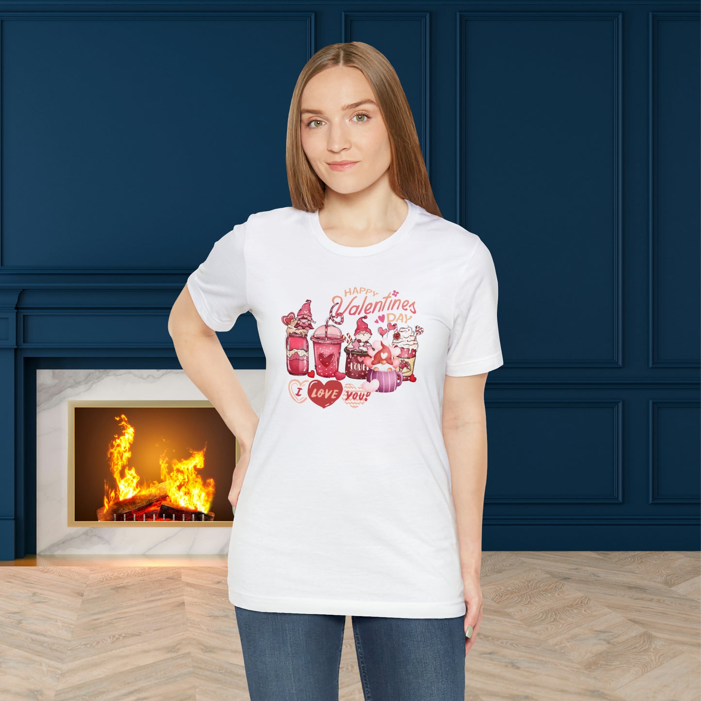 Happy valentines day Unisex Jersey Short Sleeve Tee