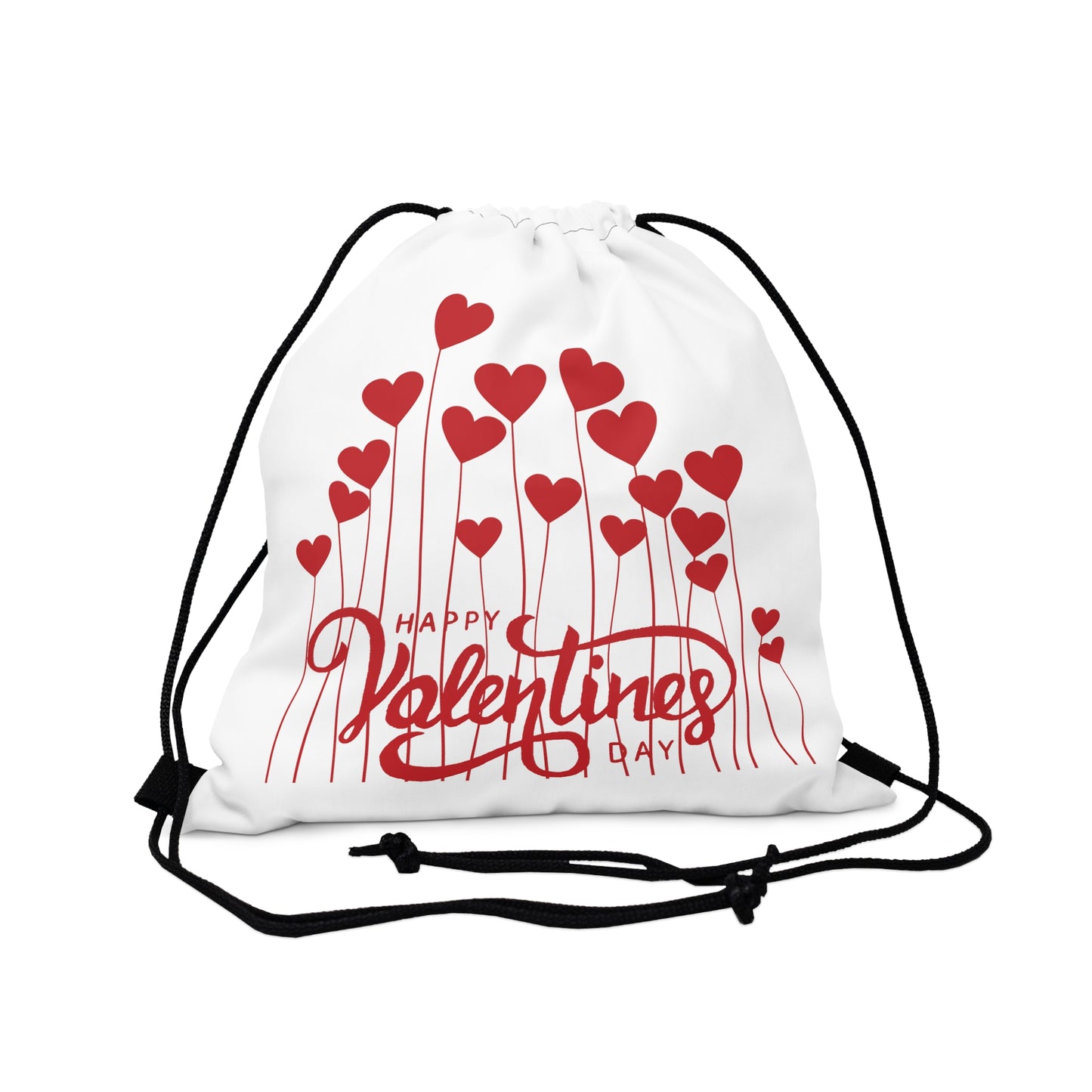 Happy Valentines Day Drawstring Bag