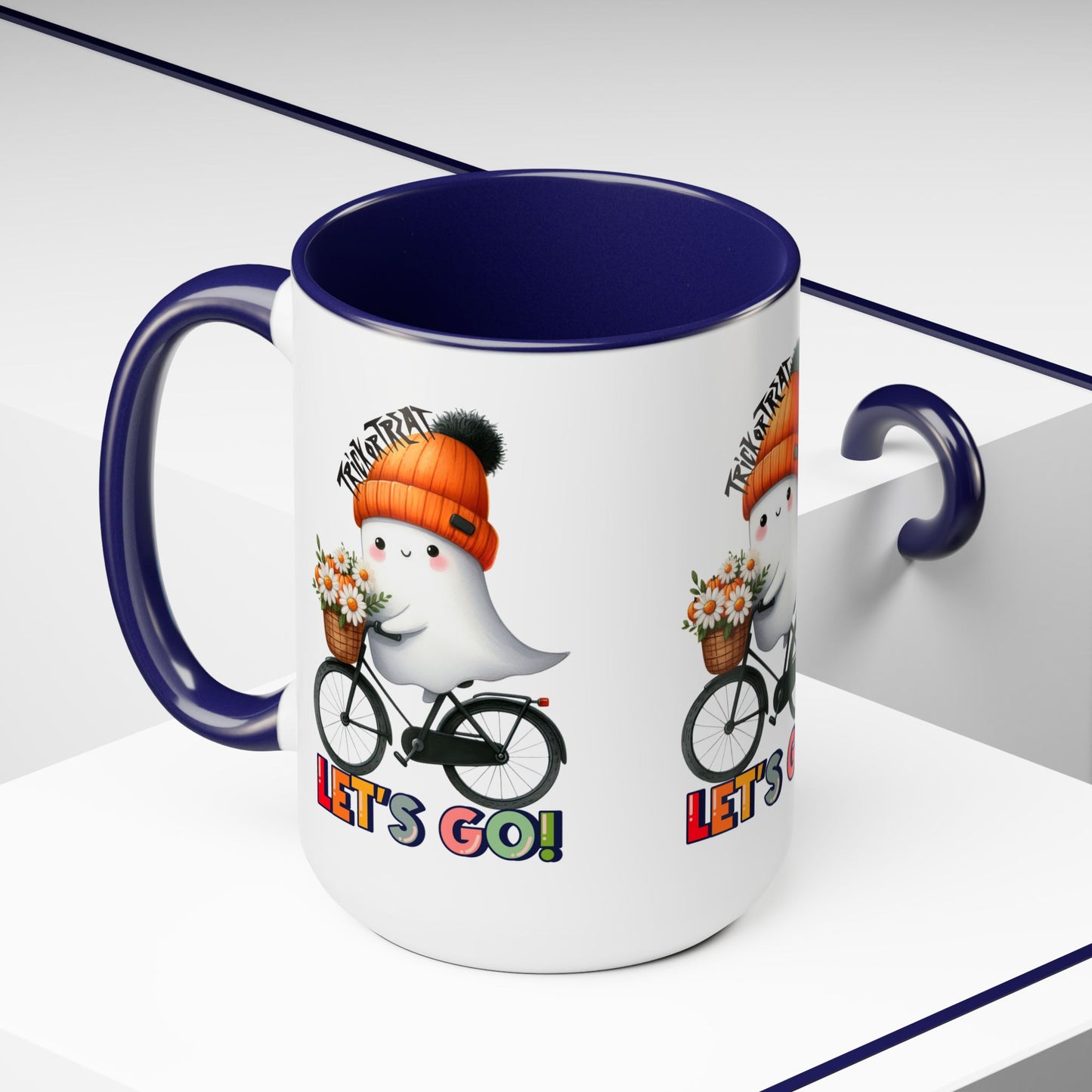 Happy Halloween Coffee Mug, Let's Go Halloween Coffee Mug, Trick or Treat Halloween Coffee Mug, Cute Ghost Coffee Mug, Spooky Season Halloween Coffee Mug.