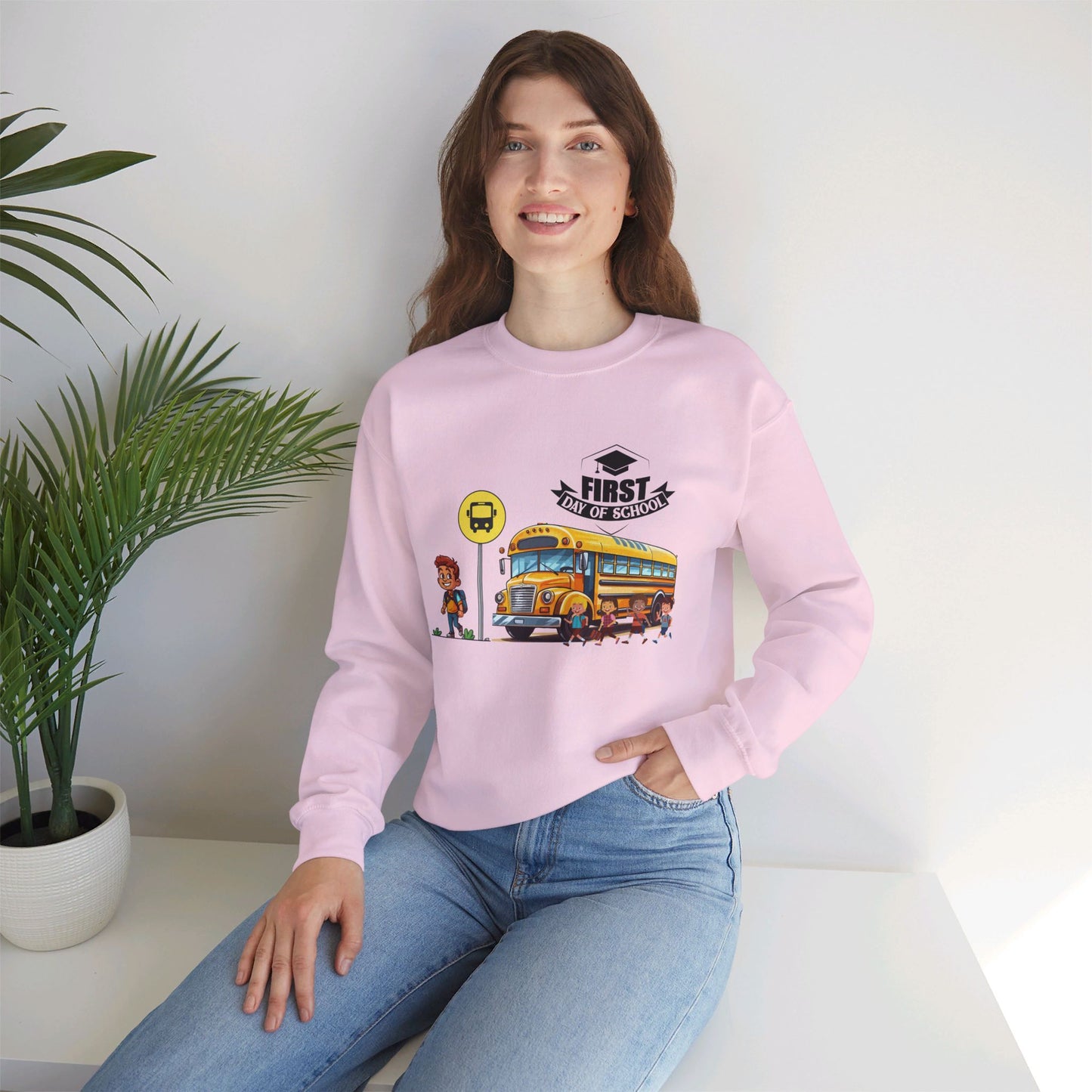 Back To school unisex heavy blend crewneck sweatshirt, We Love Teachers Sweatshirt,Teacher Back To school Sweatshirt. First Day Vibes Sweatshirt.
