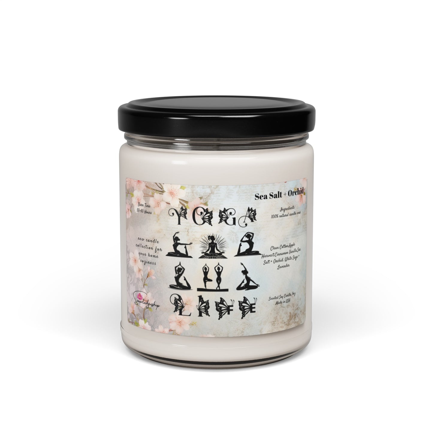 Yoga Life Yoga Scented Soy Candle, 9oz,Yoga , CuteCandle, Mindful Gift, Yoga lovers candle, Yoga Instructor Gift, Gift For Yoga lovers, Gift For Yogi.