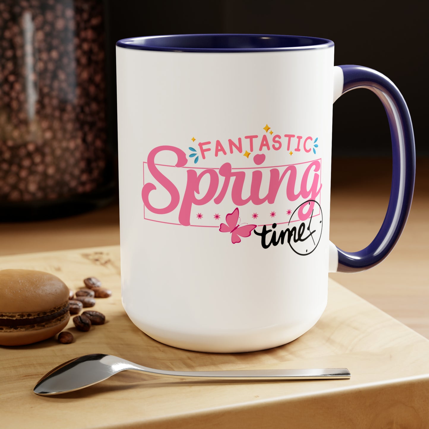 Spring Time two-Tone Coffee Mugs, 15oz