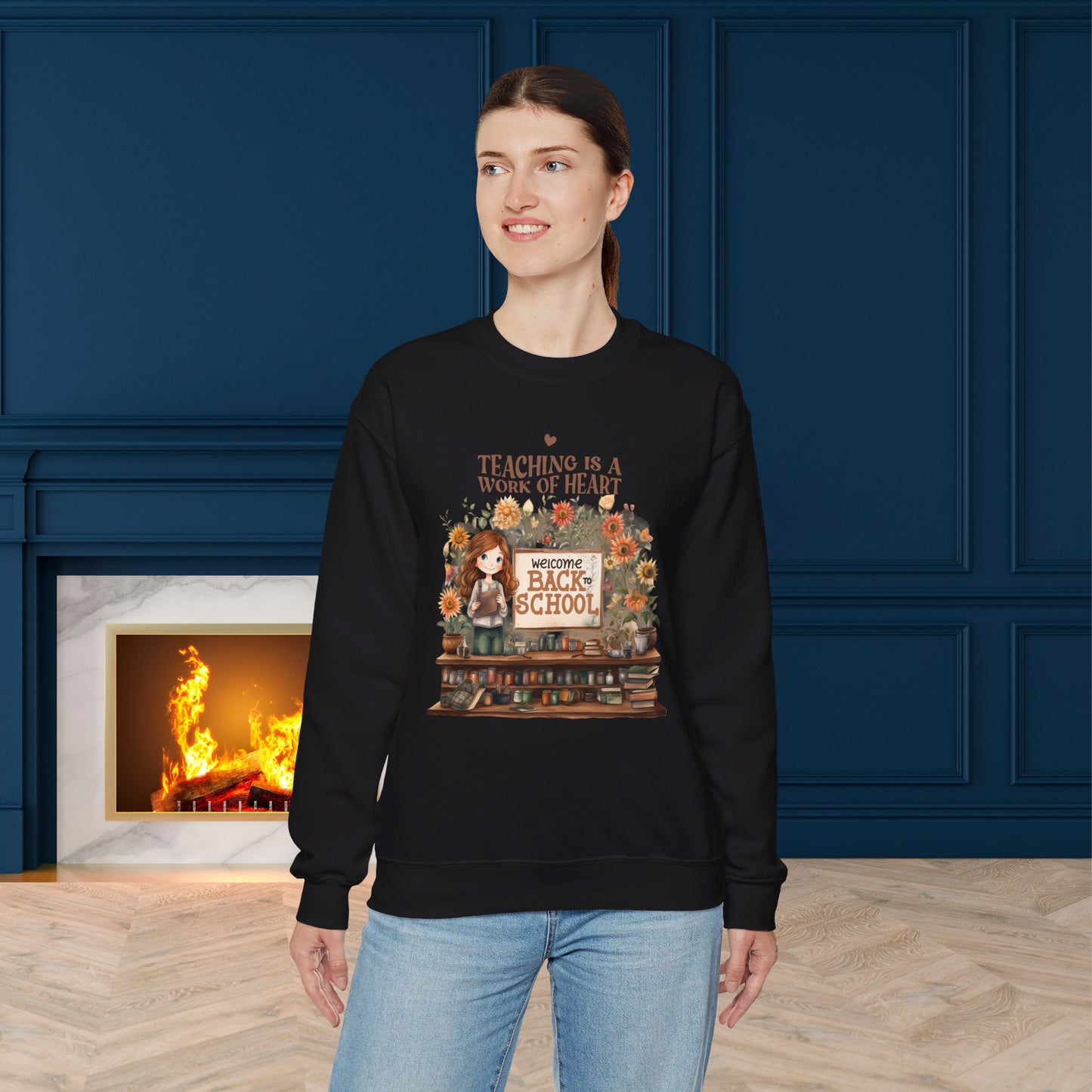 We Love Teachers Sweatshirt, Back To school unisex heavy blend crewneck sweatshirt, Teacher Back To school Sweatshirt. First Day Vibes Sweatshirt.