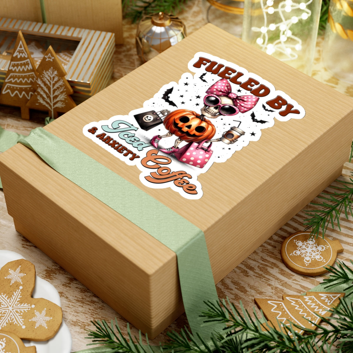 Happy Halloween Kiss-Cut Stickers, Spooky Boobe Kiss-Cut Stickers, Spooky Season Kiss-Cut Stickers, Cute Skeleton Halloween Kiss-Cut Stickers.
