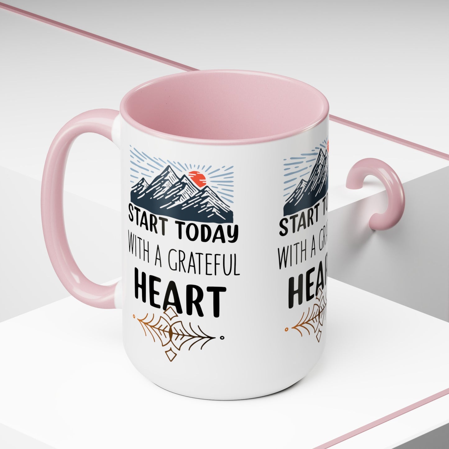 Start Today With A Grateful Heart Yoga coffee Mug, Yoga lovers Coffee mug, Yoga Instructor Gift, Gift For Yoga lover, Gift For Yogi.