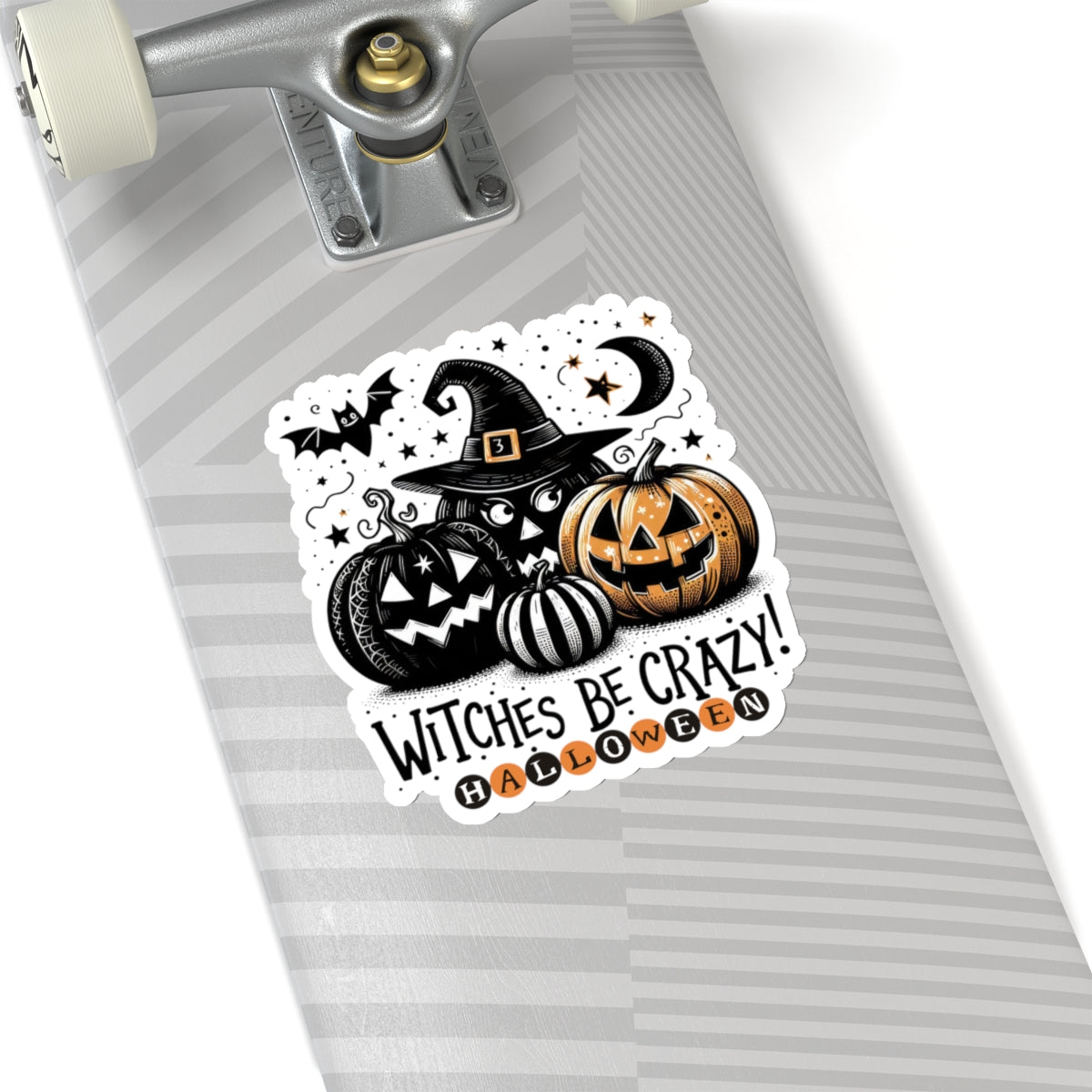 Witches Be Crazy Kiss-Cut Stickers, Happy Halloween Kiss-Cut Stickers, Spooky Season Kiss-Cut Stickers, Cute Cat Halloween Kiss-Cut Stickers.