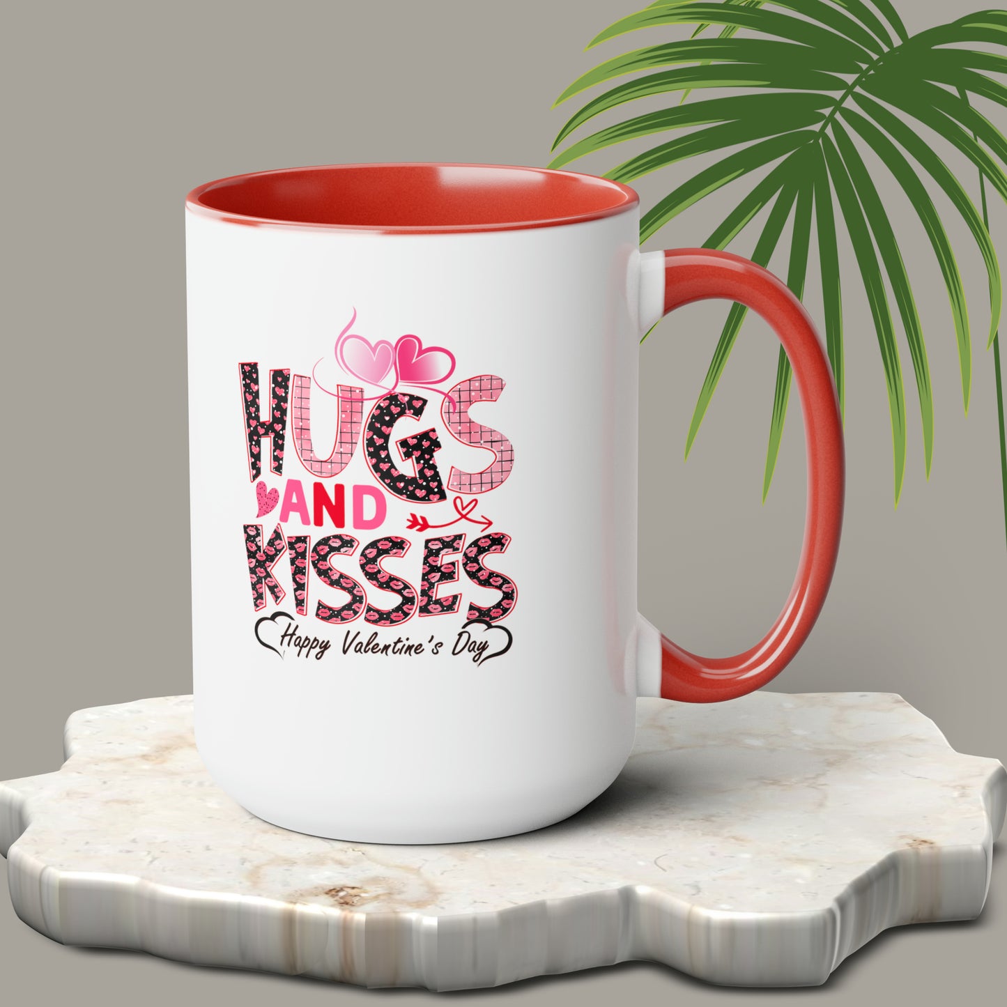 Happy valentines day Two-Tone Coffee Mugs, 15oz