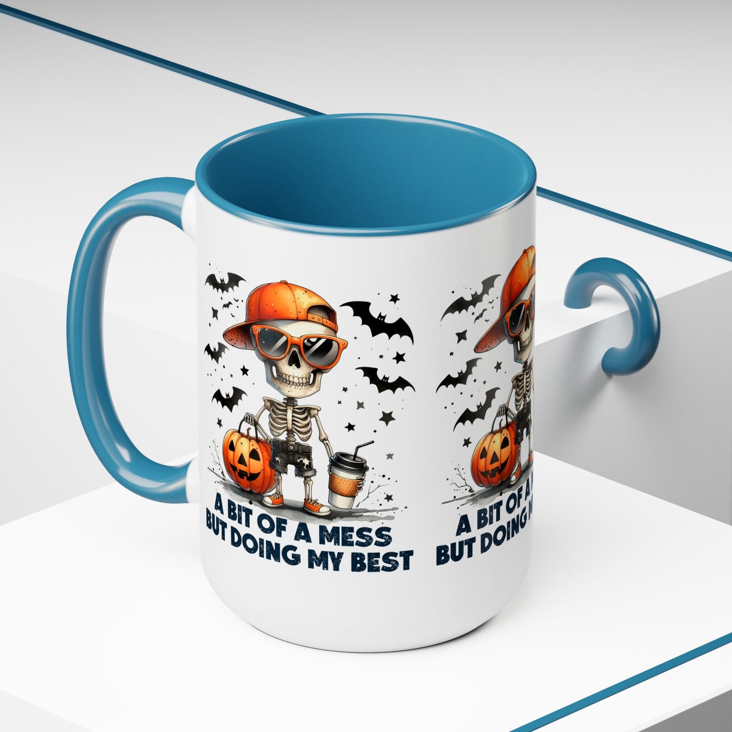 Happy Halloween Coffee Mug, Let's Go Halloween Coffee Mug, Trick or Treat Halloween Coffee Mug, Cute Skeleton Coffee Mug, Spooky Season Halloween Coffee Mug.