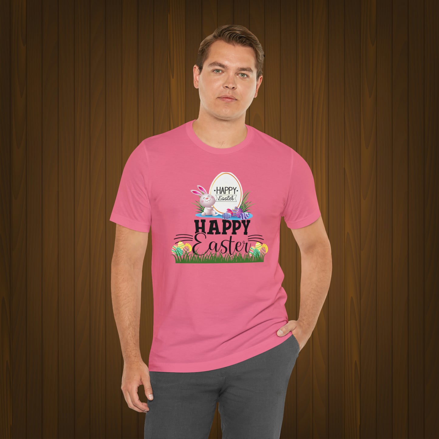 Happy Easter Unisex Jersey Short Sleeve Tee