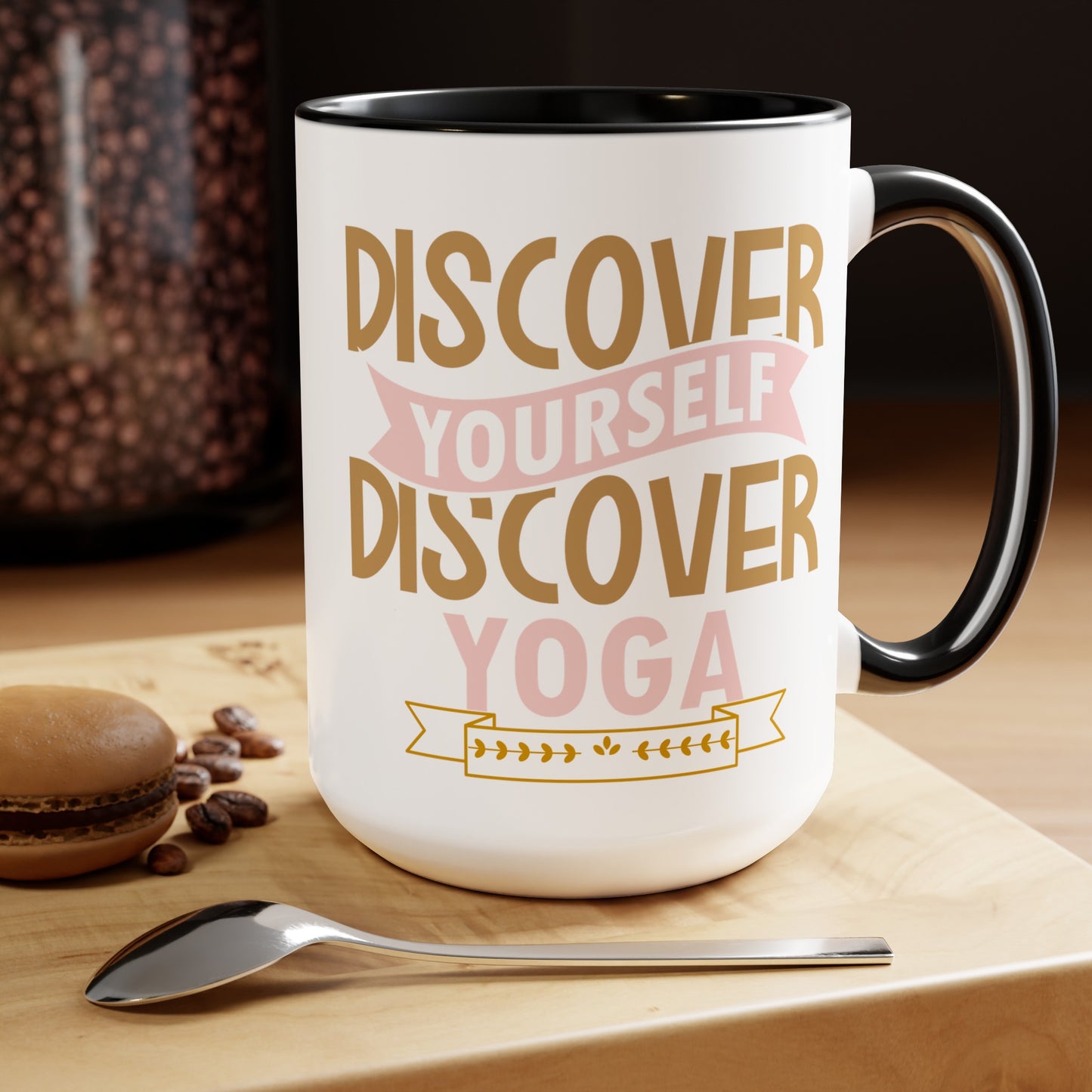 Discover Yourself Discover Yoga Coffee Mug, Cute Yoga Coffee Mug, Yoga lovers Coffee Mug, Yoga Instructor Gift, Gift For Yoga lover, Gift For Yogi.