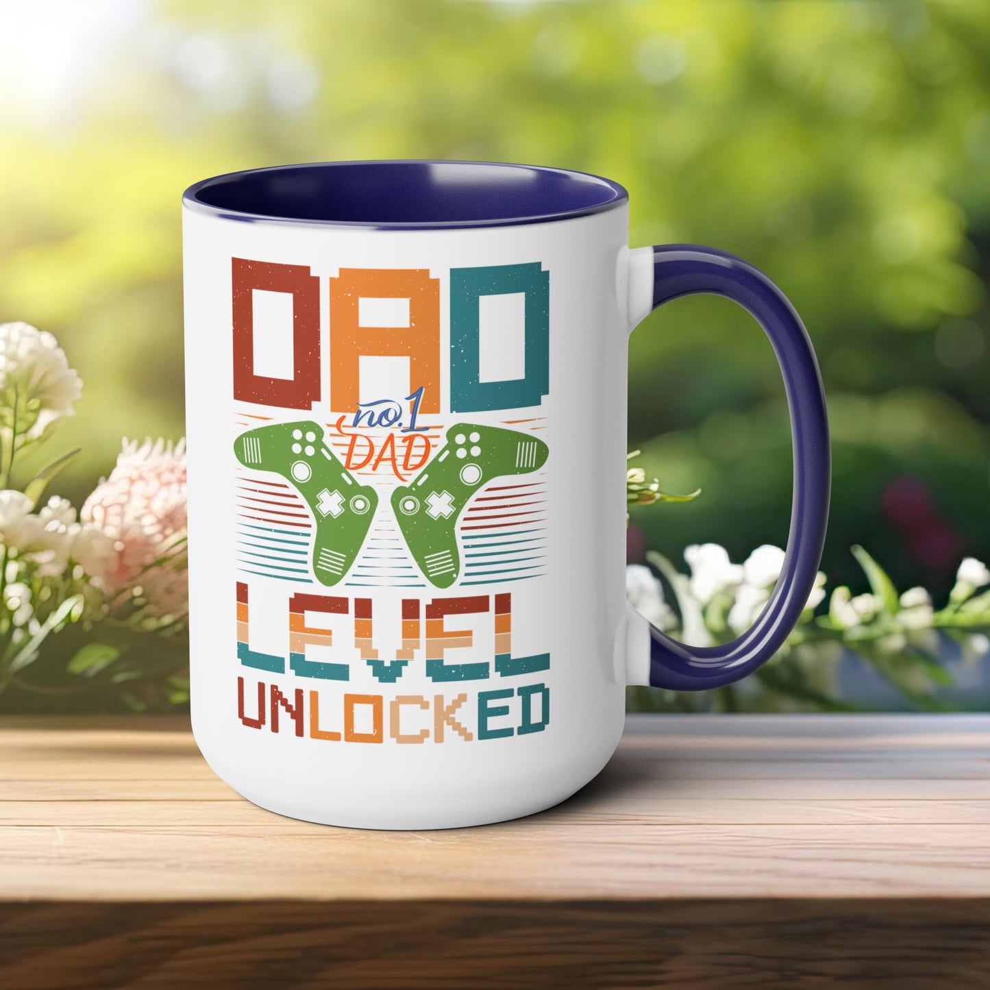 Happy father's dayTow-Tone Coffee Mug.15oz, Gift for Dad, Daddy's Coffee Mug