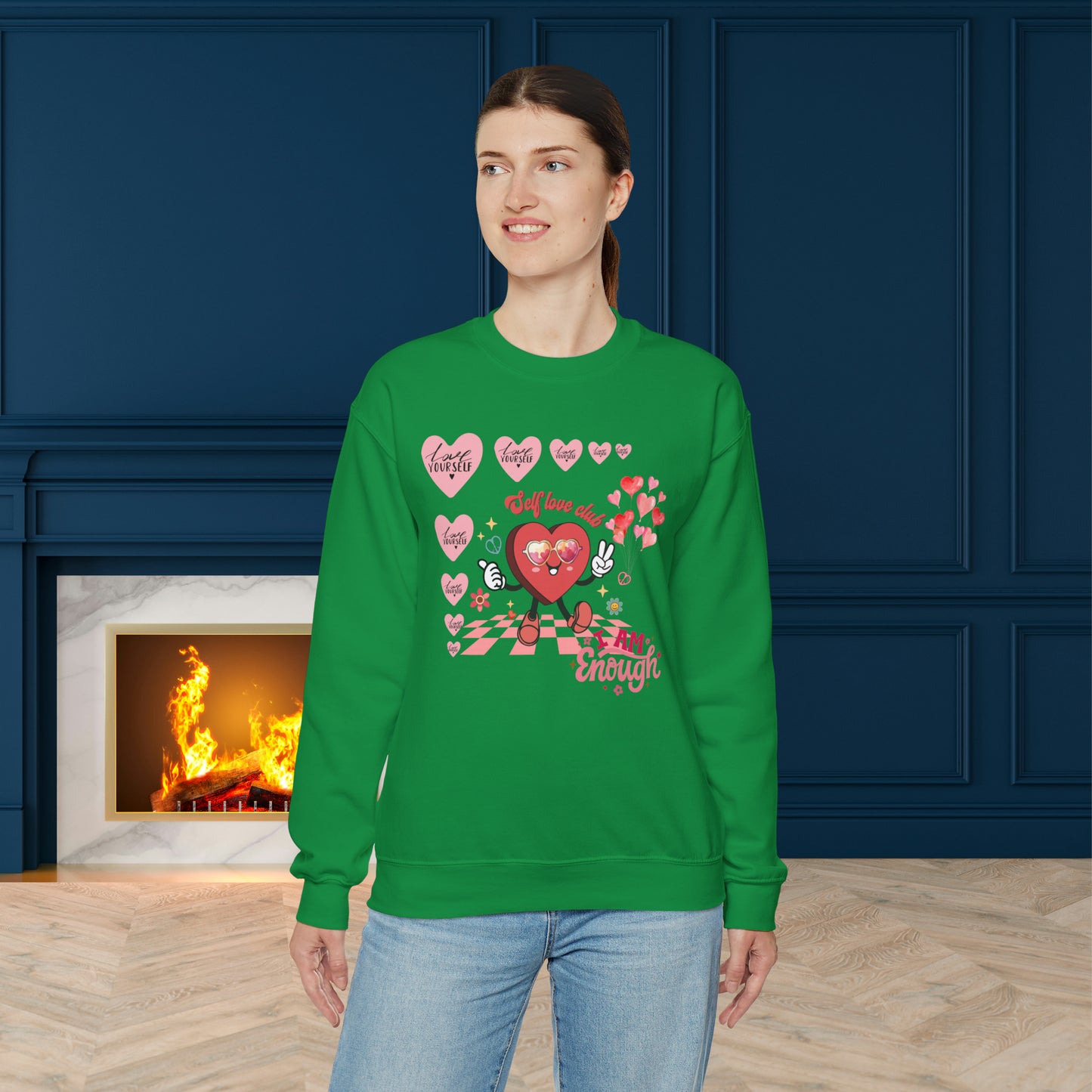 Happy valentines day Unisex Heavy Blend™ Crewneck Sweatshirt