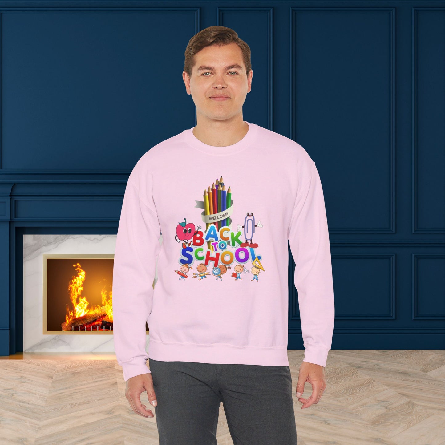Back To school unisex heavy blend crewneck sweatshirt, We Love Teachers Sweatshirt,Teacher Back To school Sweatshirt. First Day Vibes Sweatshirt.