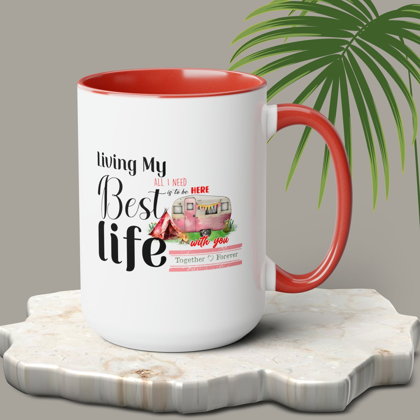 Happy valentines day Two-Tone Coffee Mugs, 15oz
