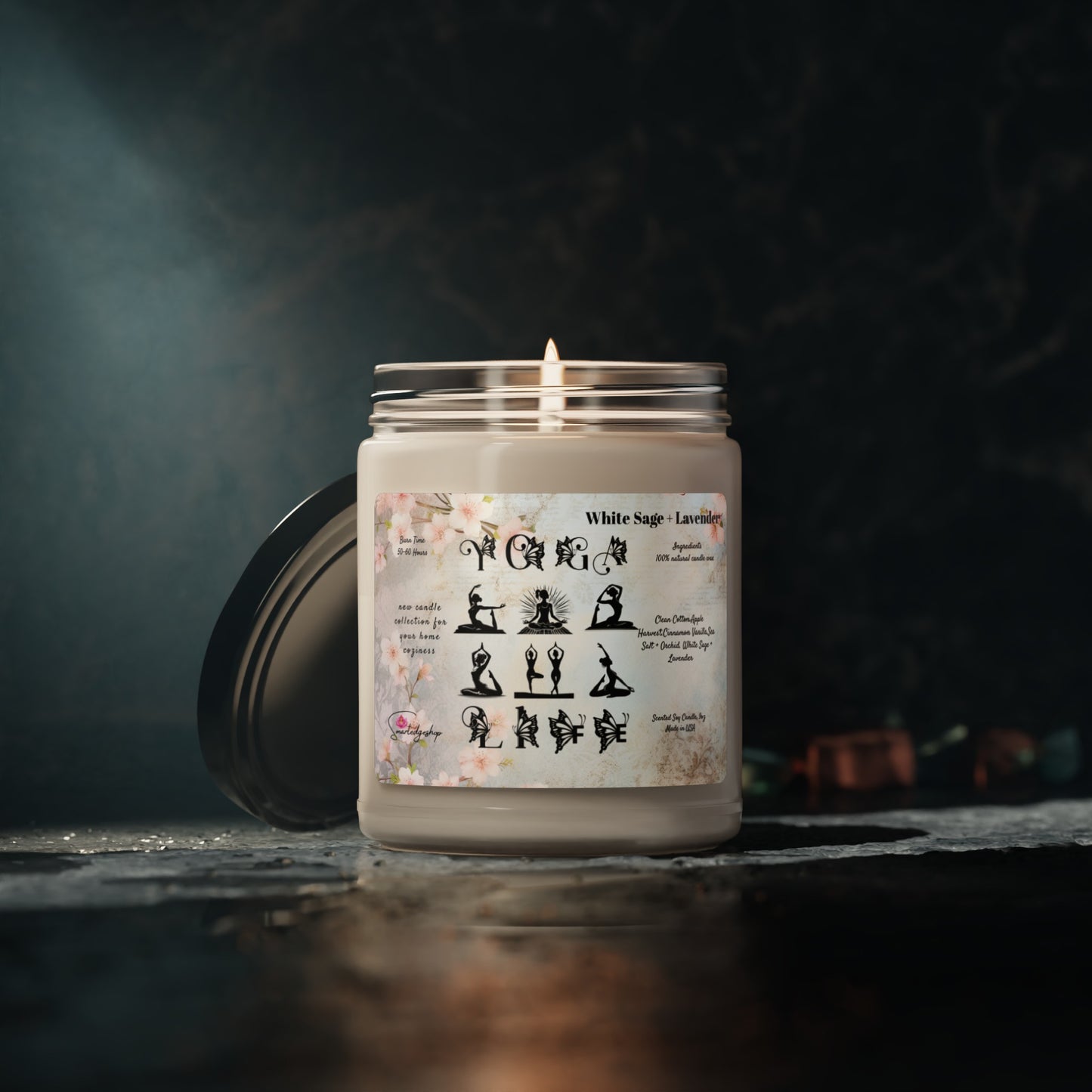 Yoga Life Yoga Scented Soy Candle, 9oz,Yoga , CuteCandle, Mindful Gift, Yoga lovers candle, Yoga Instructor Gift, Gift For Yoga lovers, Gift For Yogi.
