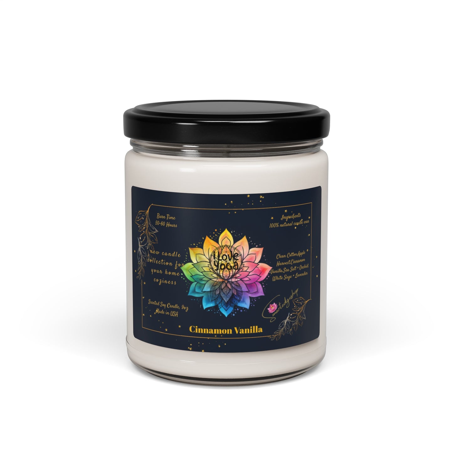 I Love Yoga Scented Soy Candle, 9oz,Yoga , CuteCandle, Mindful Gift, Yoga lovers candle, Yoga Instructor Gift, Gift For Yoga lovers, Gift For Yogi.