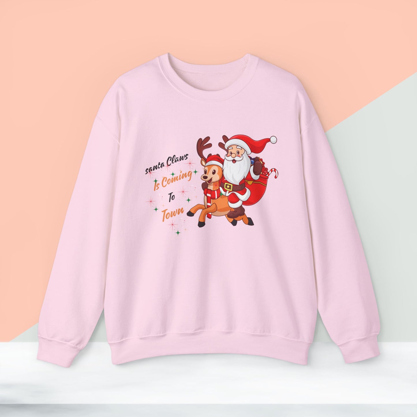 Santa Claws Is Coming To Town Christmas Sweatshirt - Unisex Heavy Blend, Merry Christmas, Festive, Christmas Gift, Crewneck, merry Christmas Sweatshirt, Christmas Sweatshirt Christmas Gift, Festive Sweatshirt.